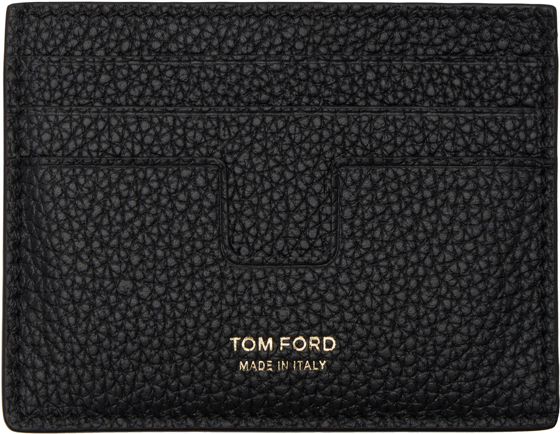 TOM FORD: ブラック Classic グレインレザー カードケース | SSENSE 日本