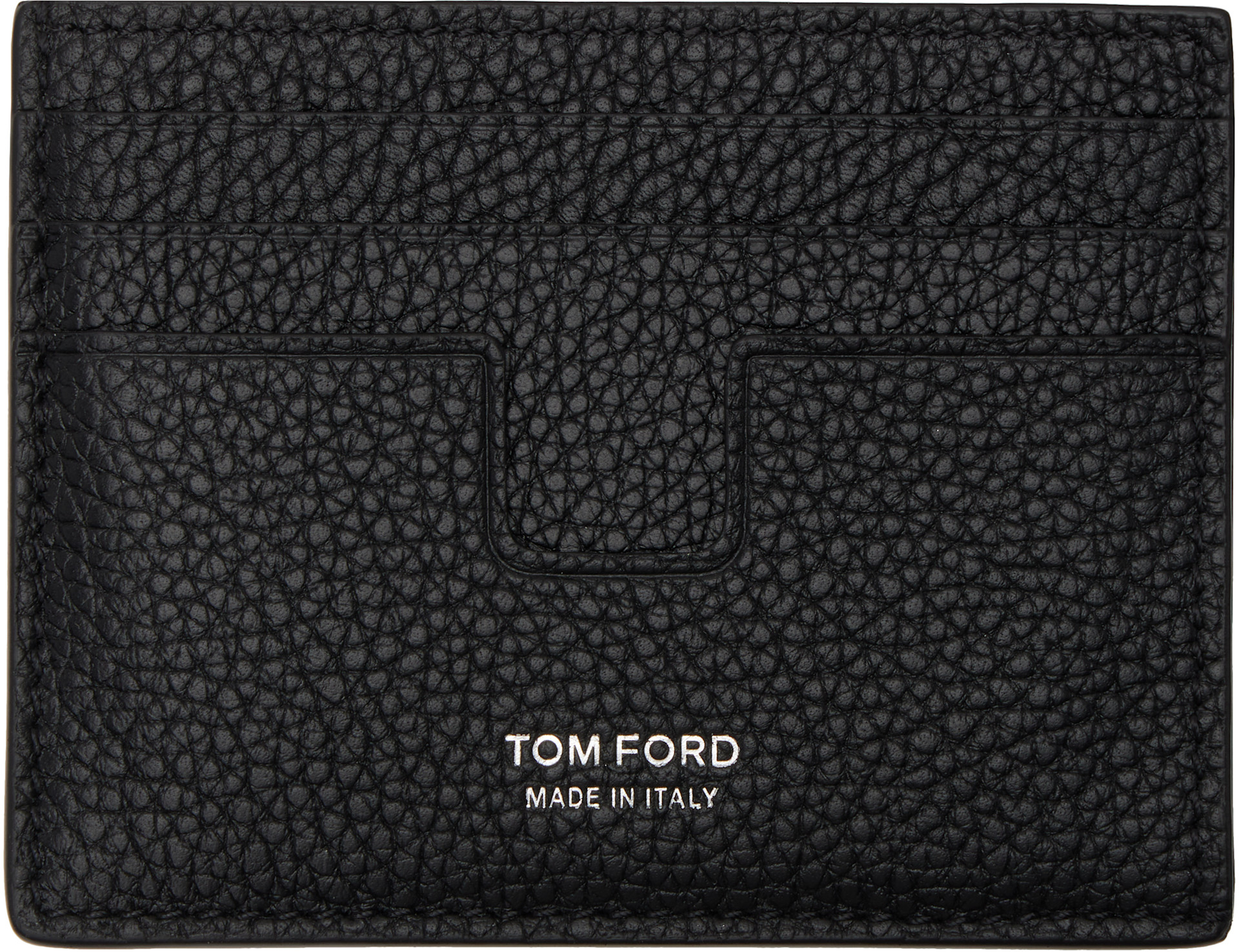 TOM FORD: ブラック Classic グレインレザー カードケース | SSENSE 日本