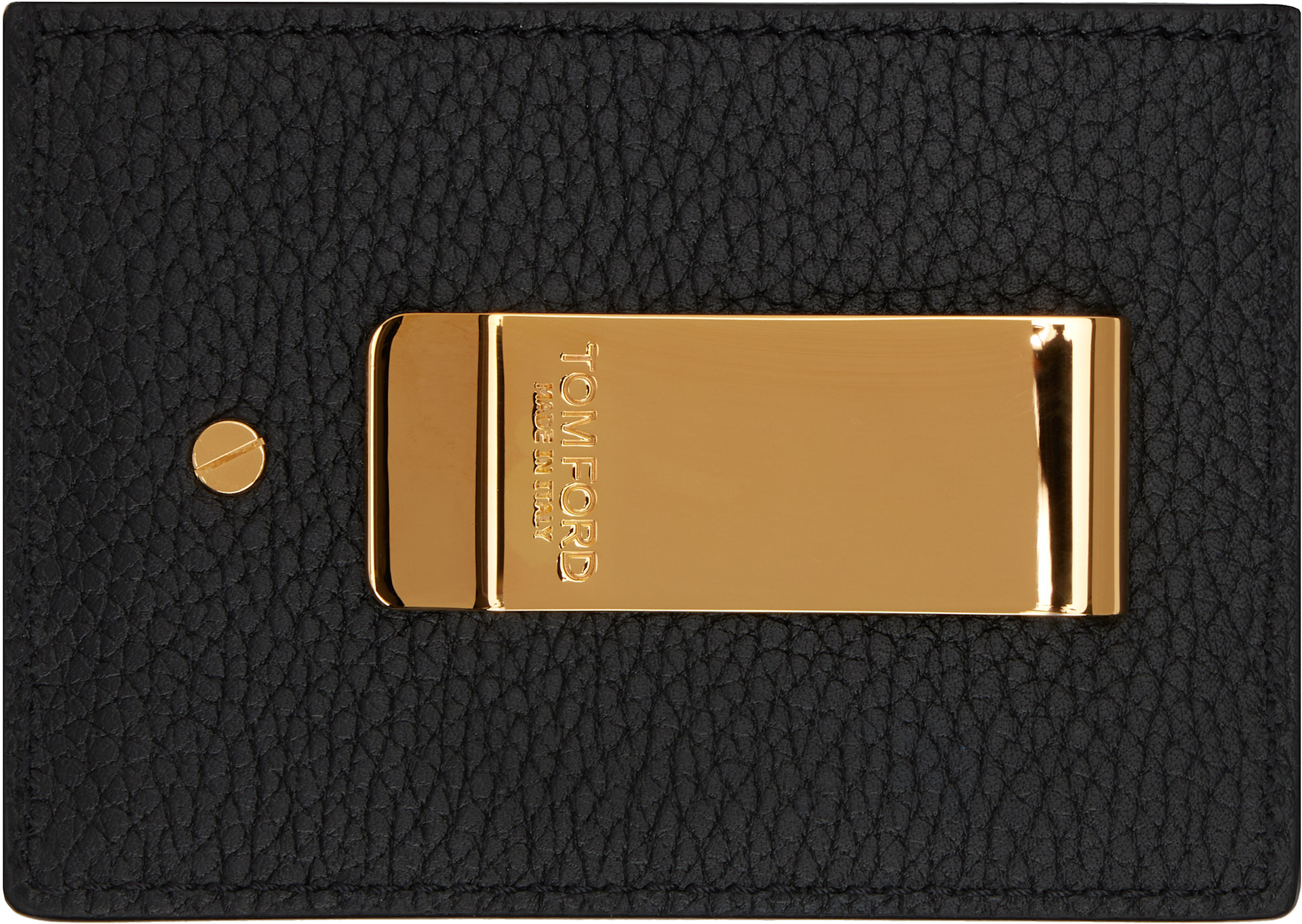 TOM FORD ブラックレザー ケース　にやにやさん専用 TOM FORD: ブラック ソフトグレインレザー マネークリップ カード