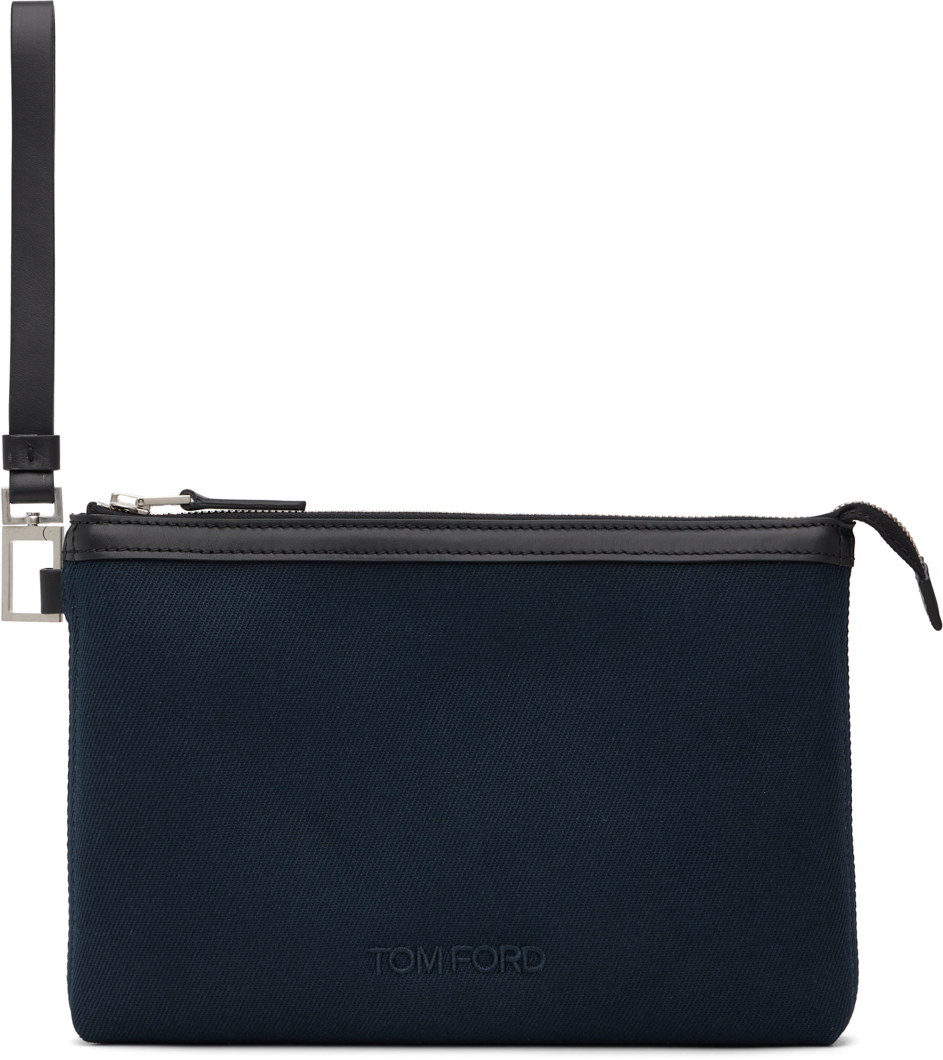 TOM FORD - Navy Small Wristlet Pouch