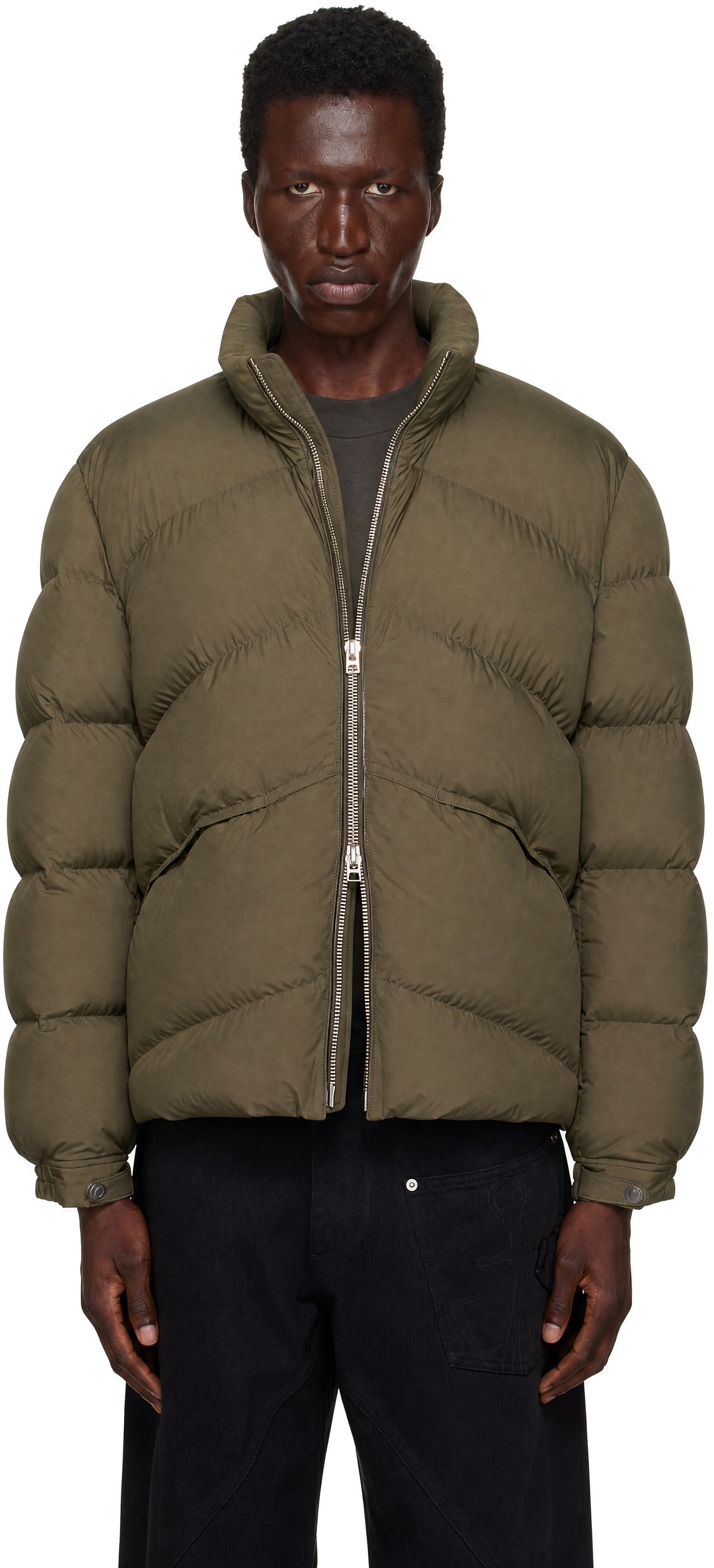 TOM FORD - Khaki Ultralight Microfiber Puffer Down Jacket
