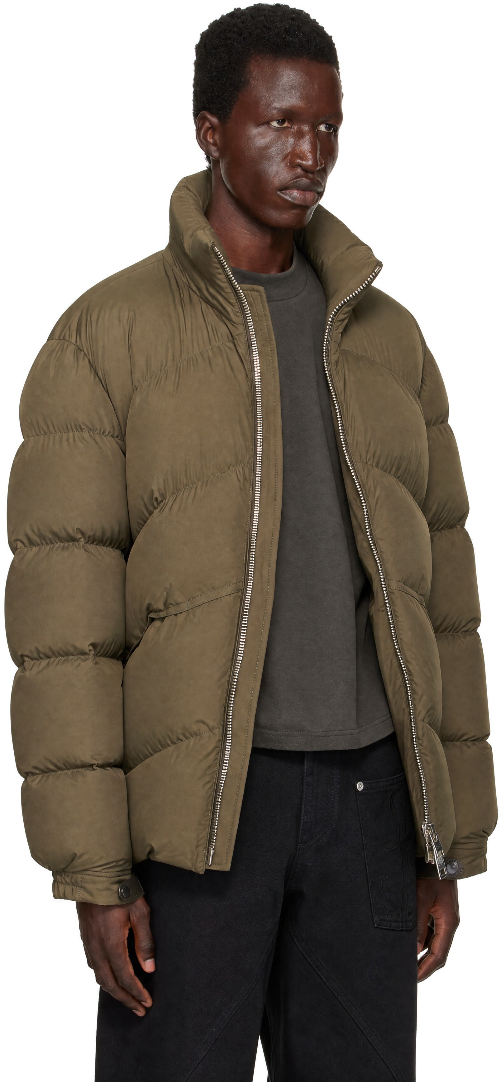 TOM FORD - Khaki Ultralight Microfiber Puffer Down Jacket