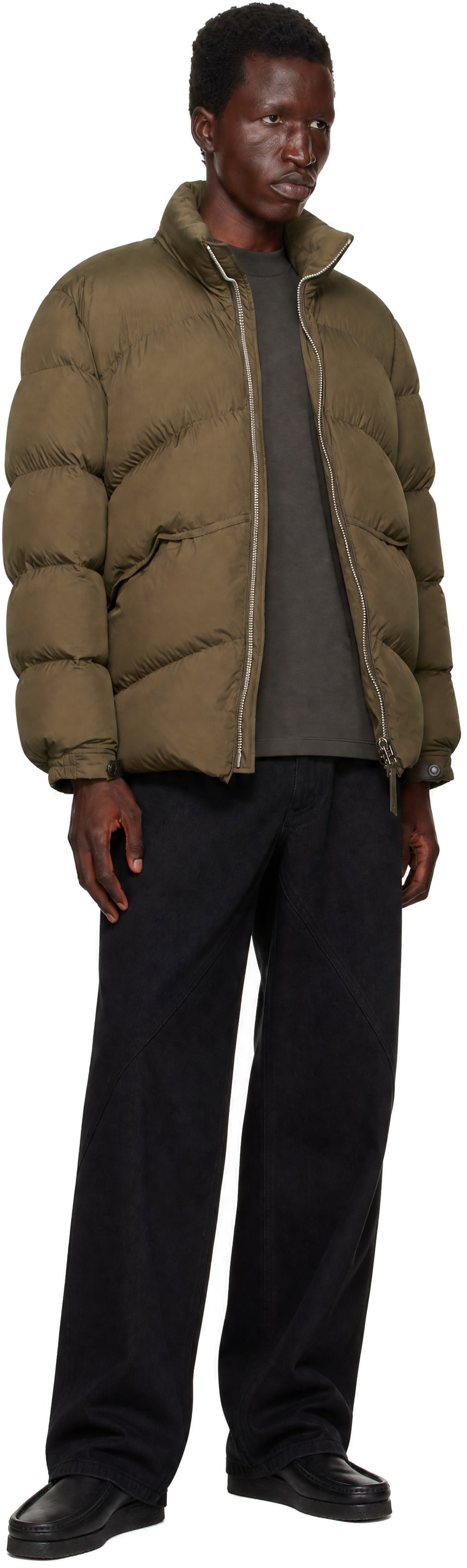TOM FORD - Khaki Ultralight Microfiber Puffer Down Jacket