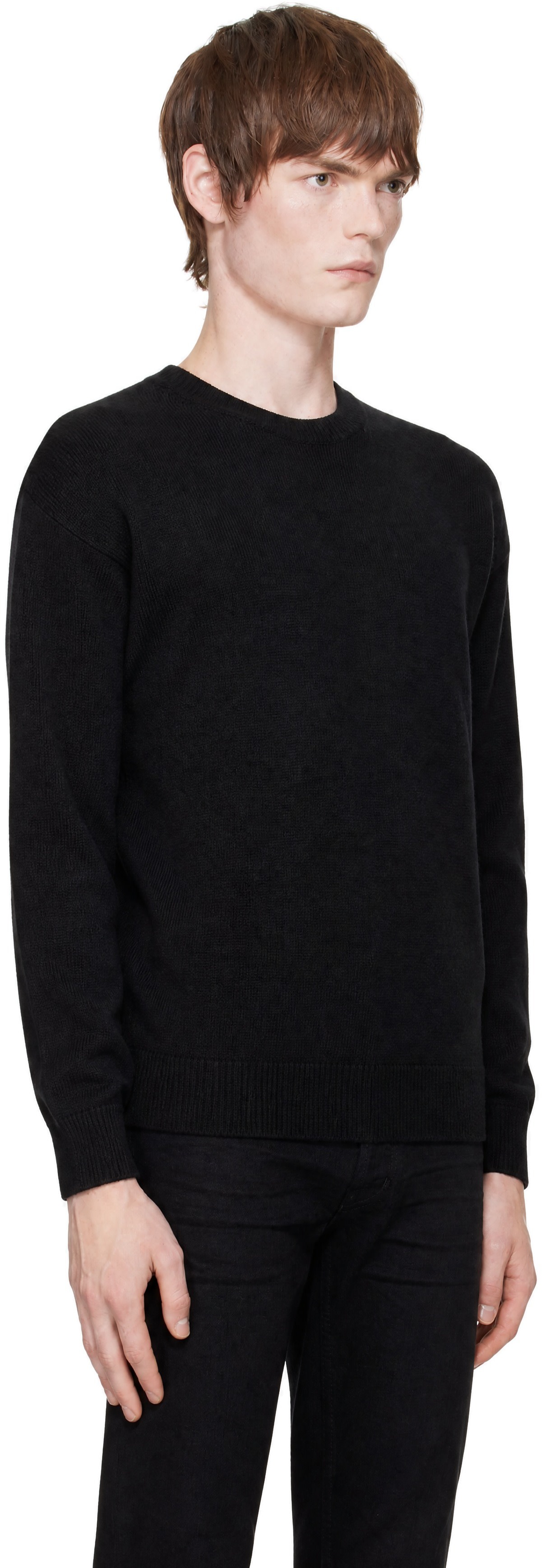 TOM FORD - Pull noir en cachemire à col ras du cou
