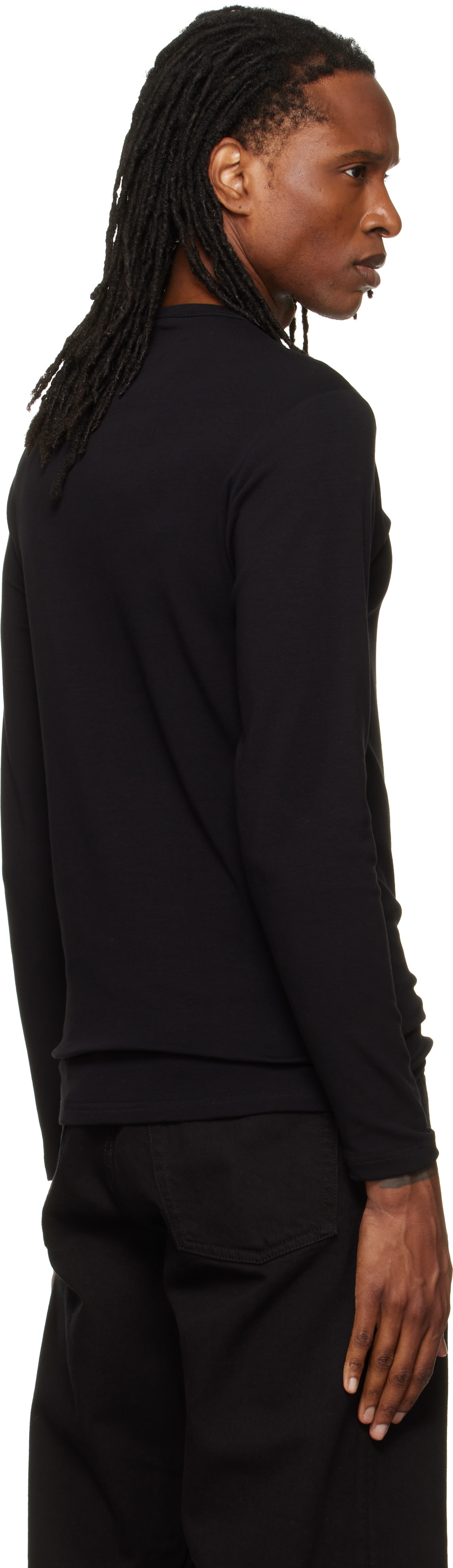 TOM FORD - Henley noir en coton