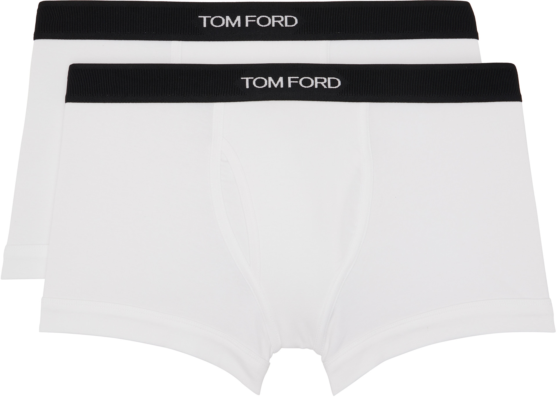 TOM FORD - Two-Pack White Cotton Boxer Briefs