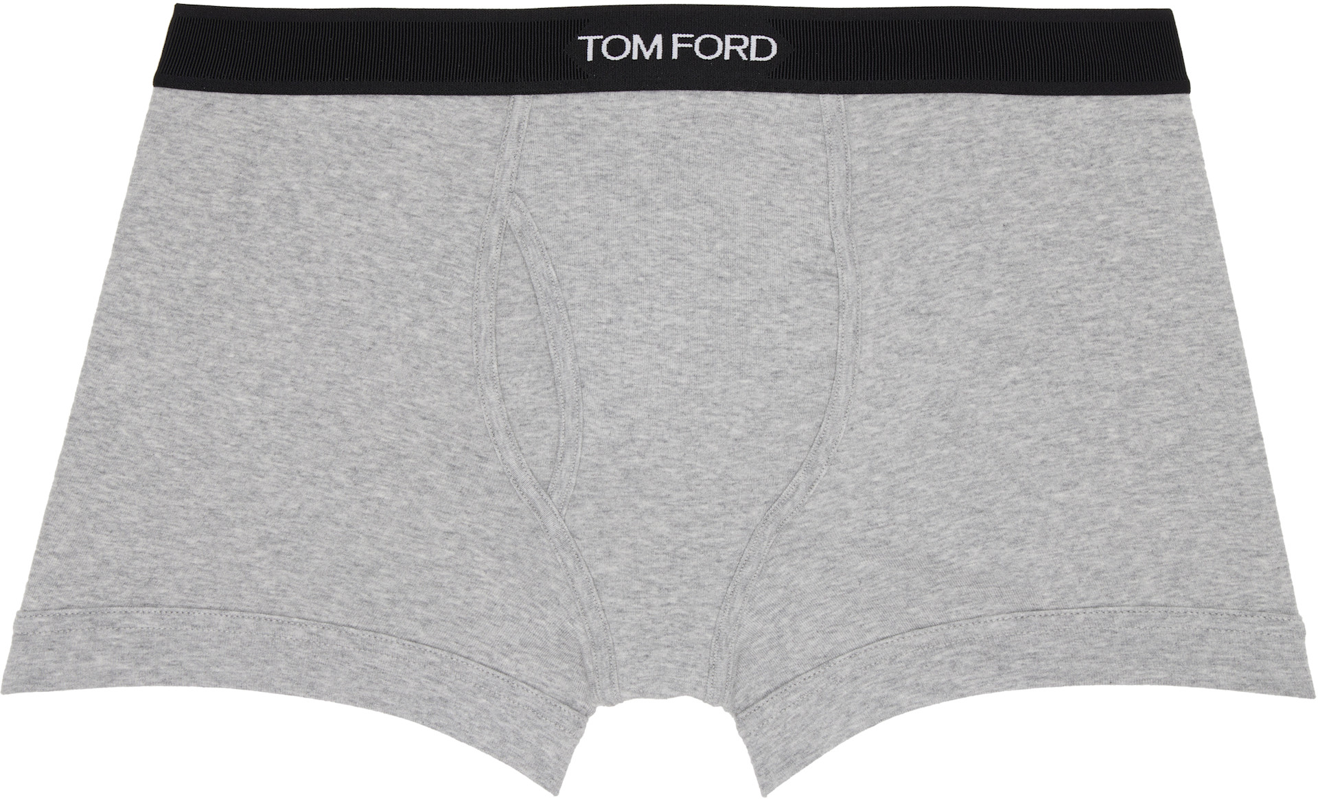 TOM FORD - 블랙 & 그레이 코튼 박서 브리프 세트