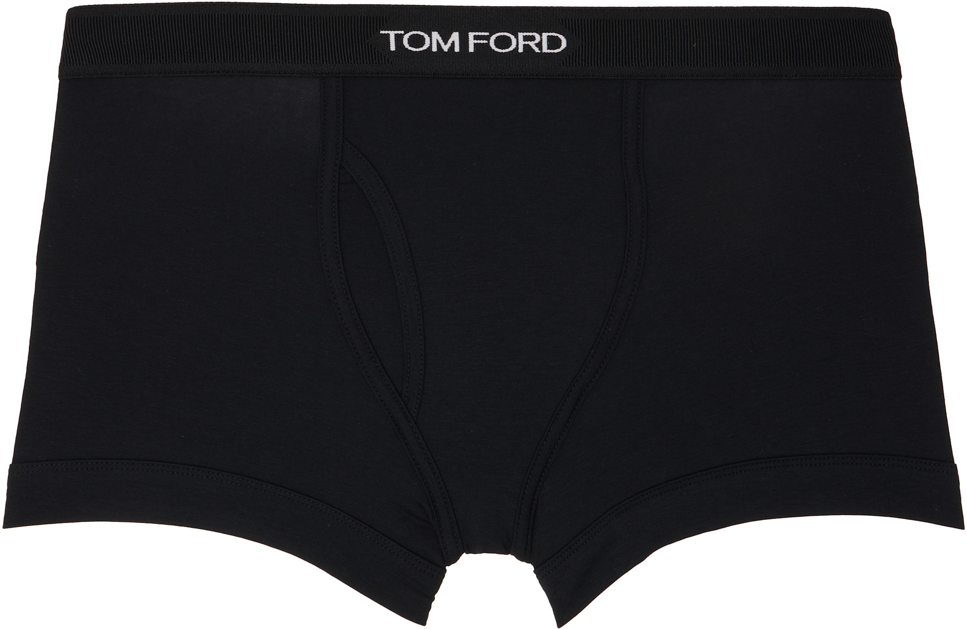 TOM FORD - Two-Pack Black Cotton Modal Boxer Briefs