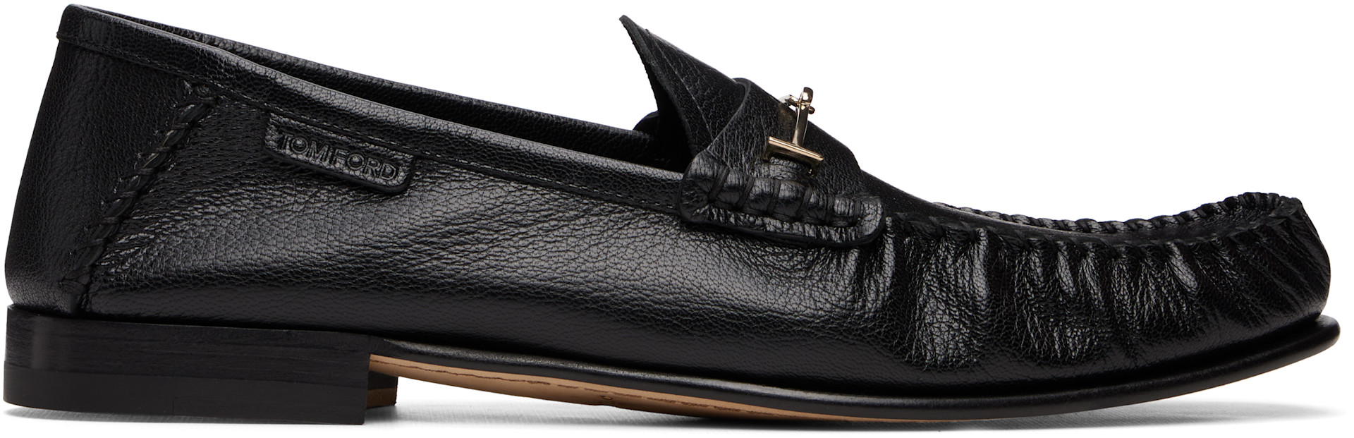 TOM FORD: ブラック Ripley シャイニーレザー ローファー | SSENSE 日本