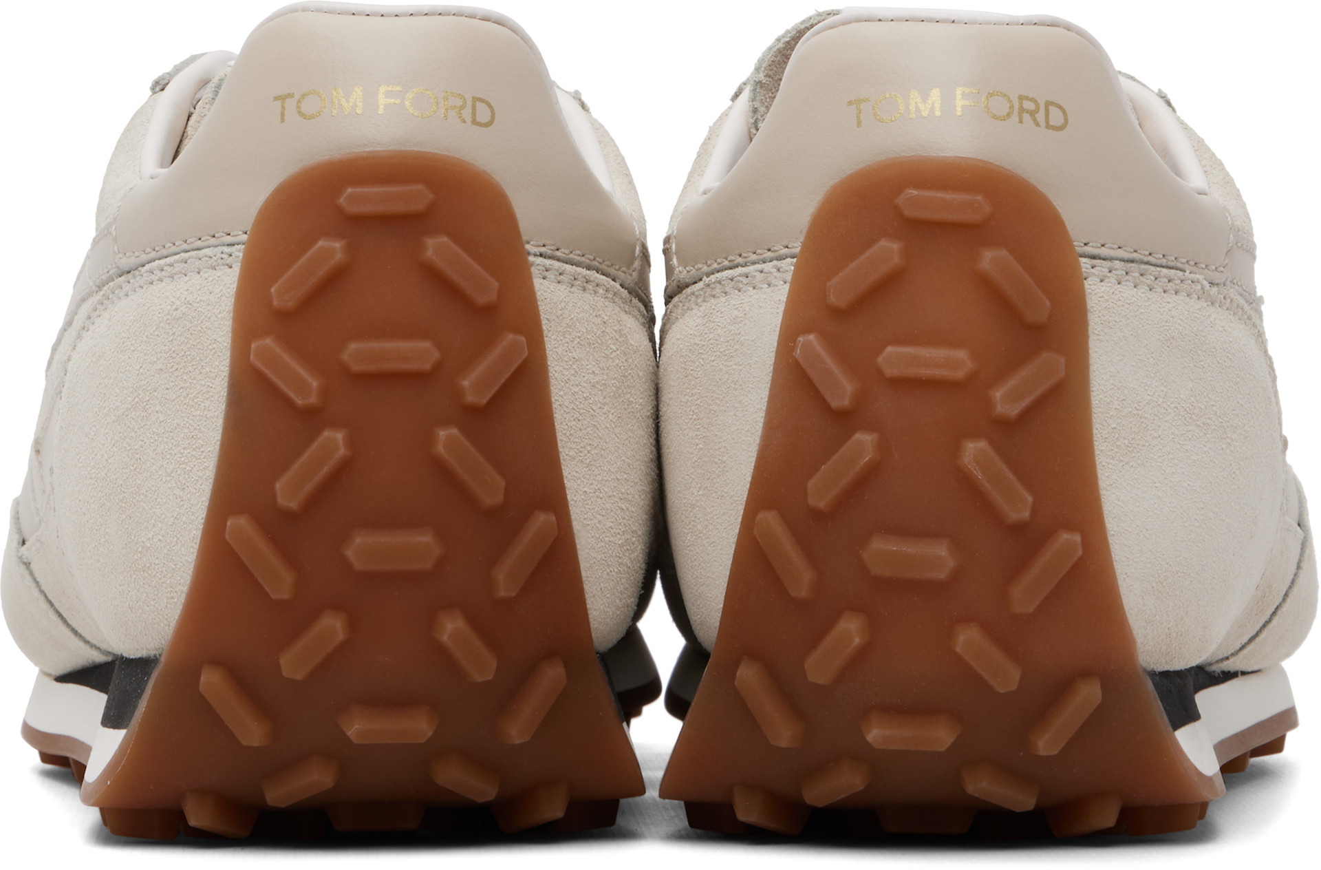 TOM FORD - Baskets Mick blanc cassé en suède