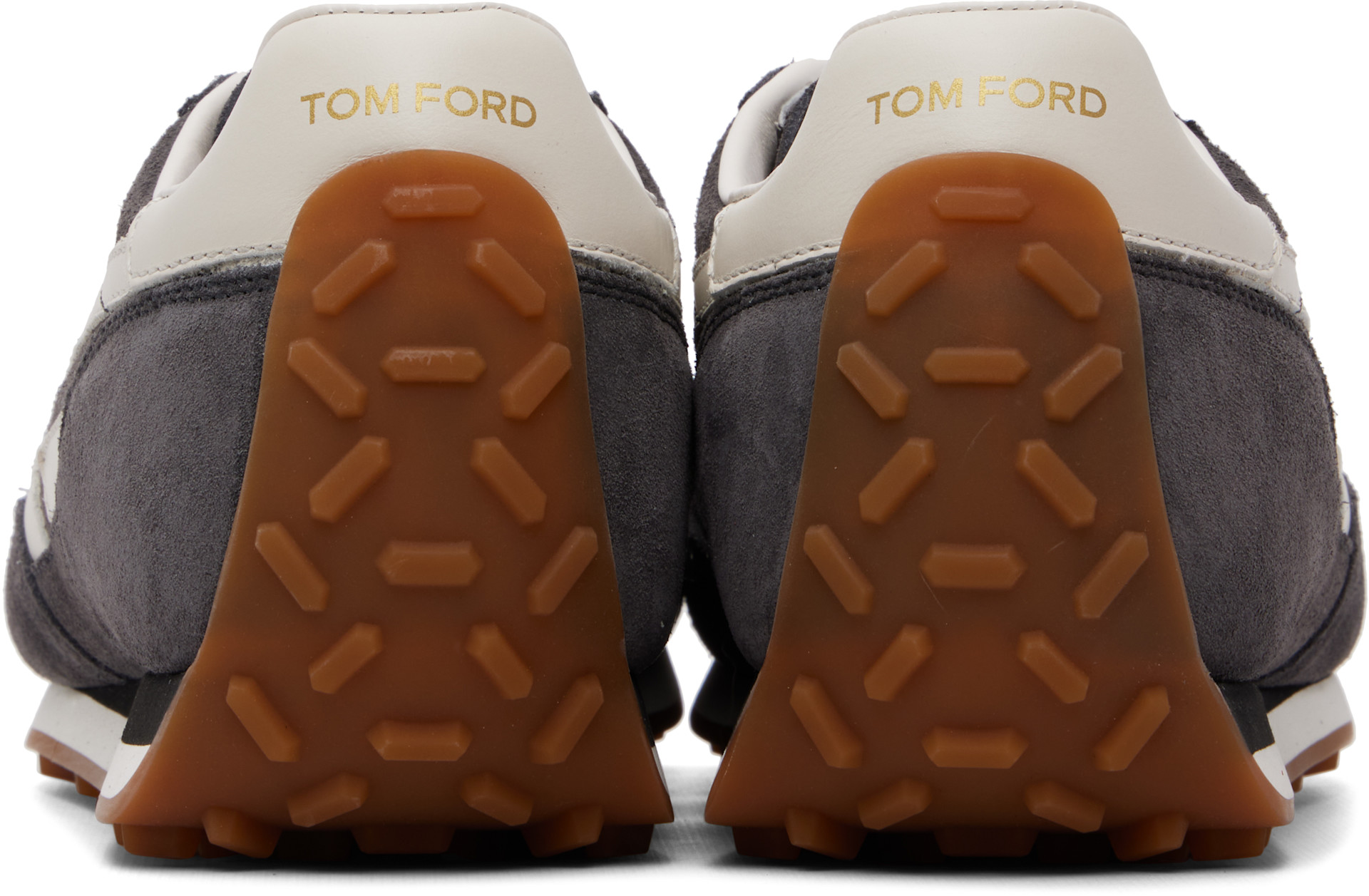 TOM FORD - 그레이 스웨이드 믹 스니커즈