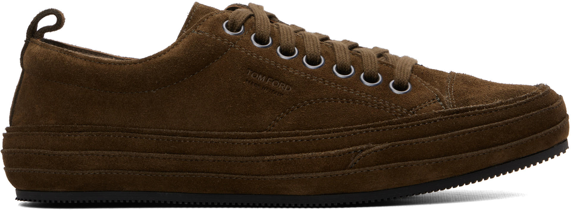 TOM FORD - Brown Suede Dean Sneakers