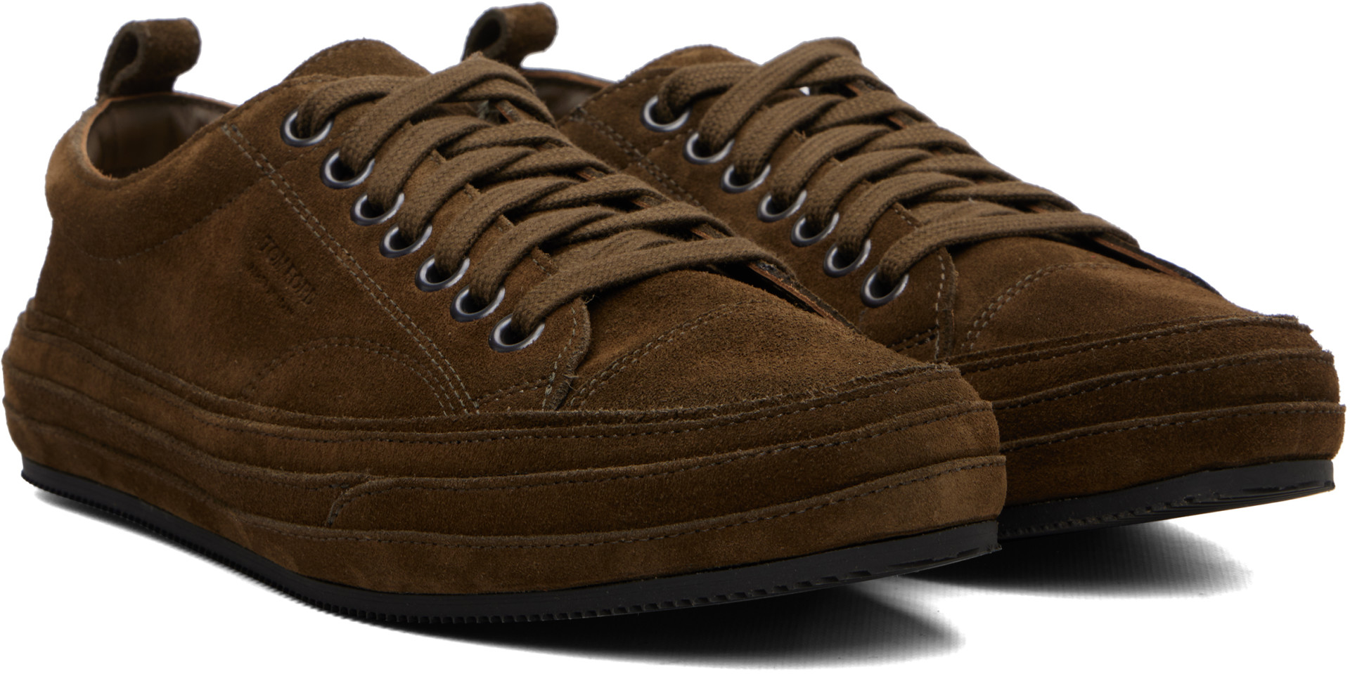 TOM FORD - Brown Suede Dean Sneakers