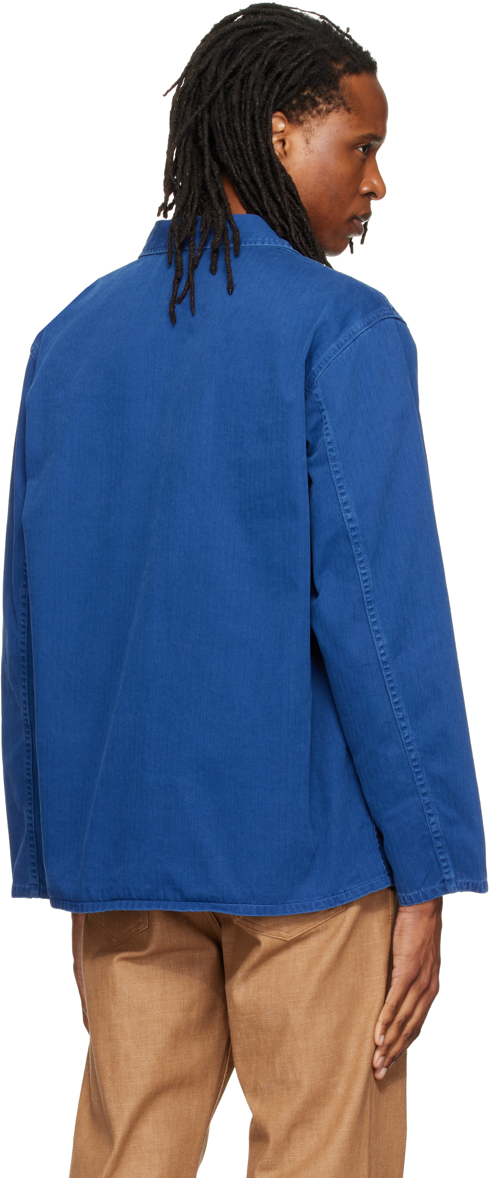 Nudie Jeans - Blue Buddy Herringbone Chore Jacket