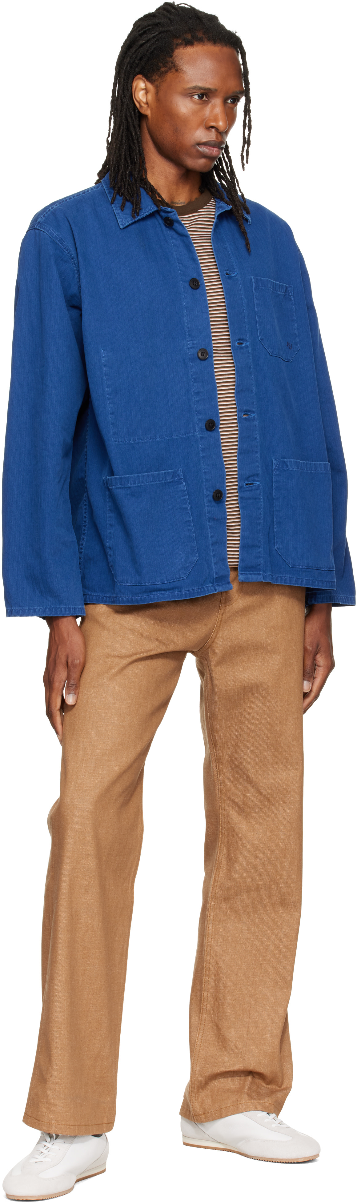 Nudie Jeans - Blue Buddy Herringbone Chore Jacket