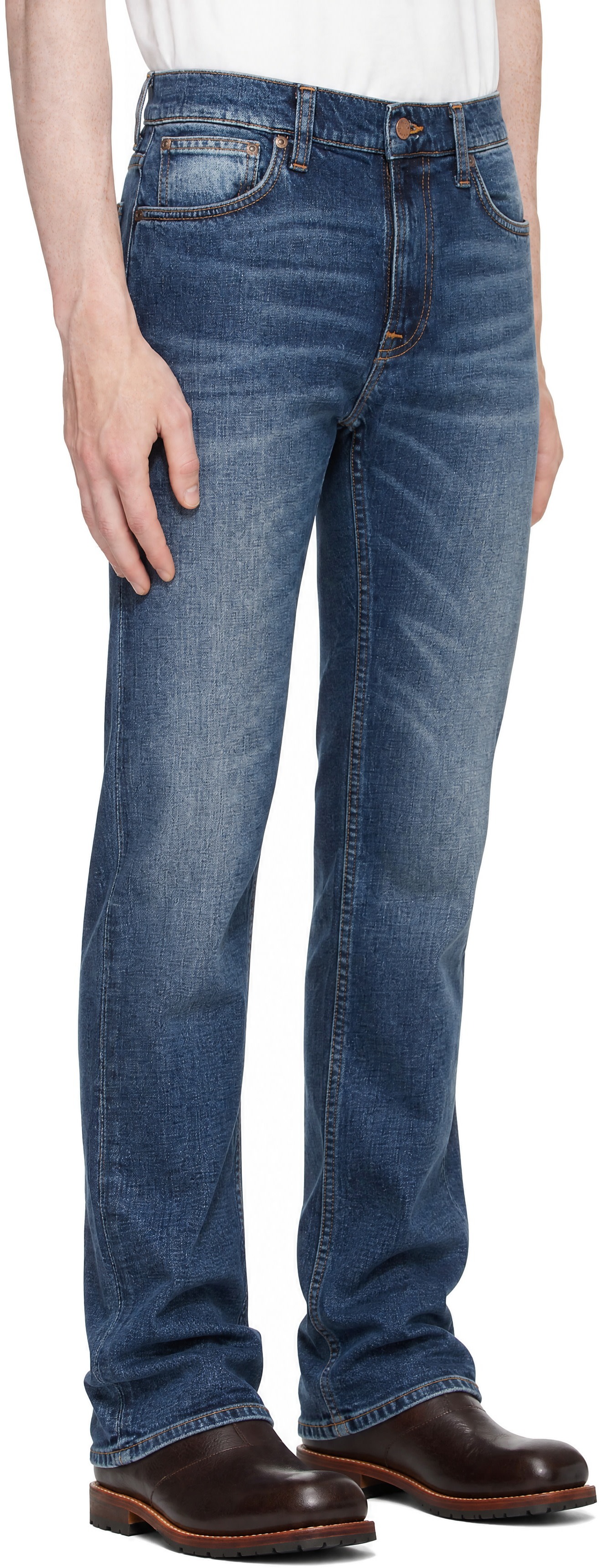 Nudie Jeans - Jean Lean Dean bleu
