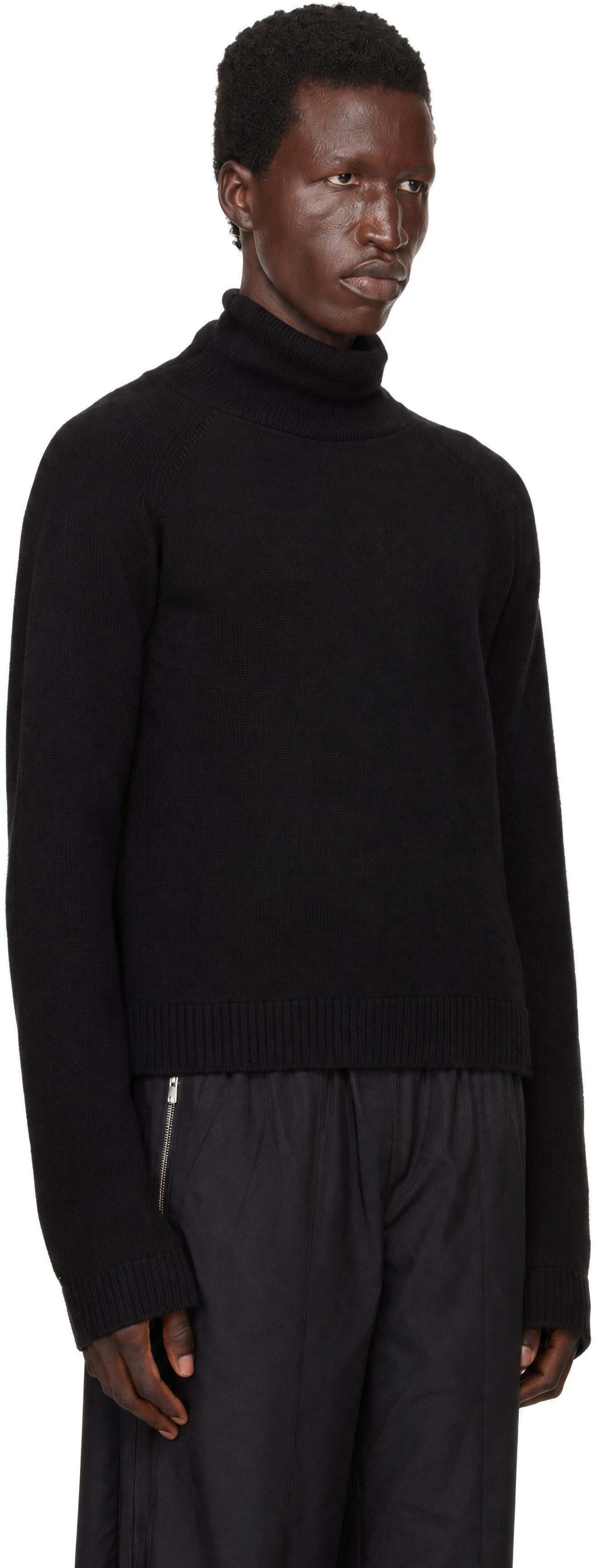 FFFPOSTALSERVICE - Black Stealth Balaclava Knit Sweater