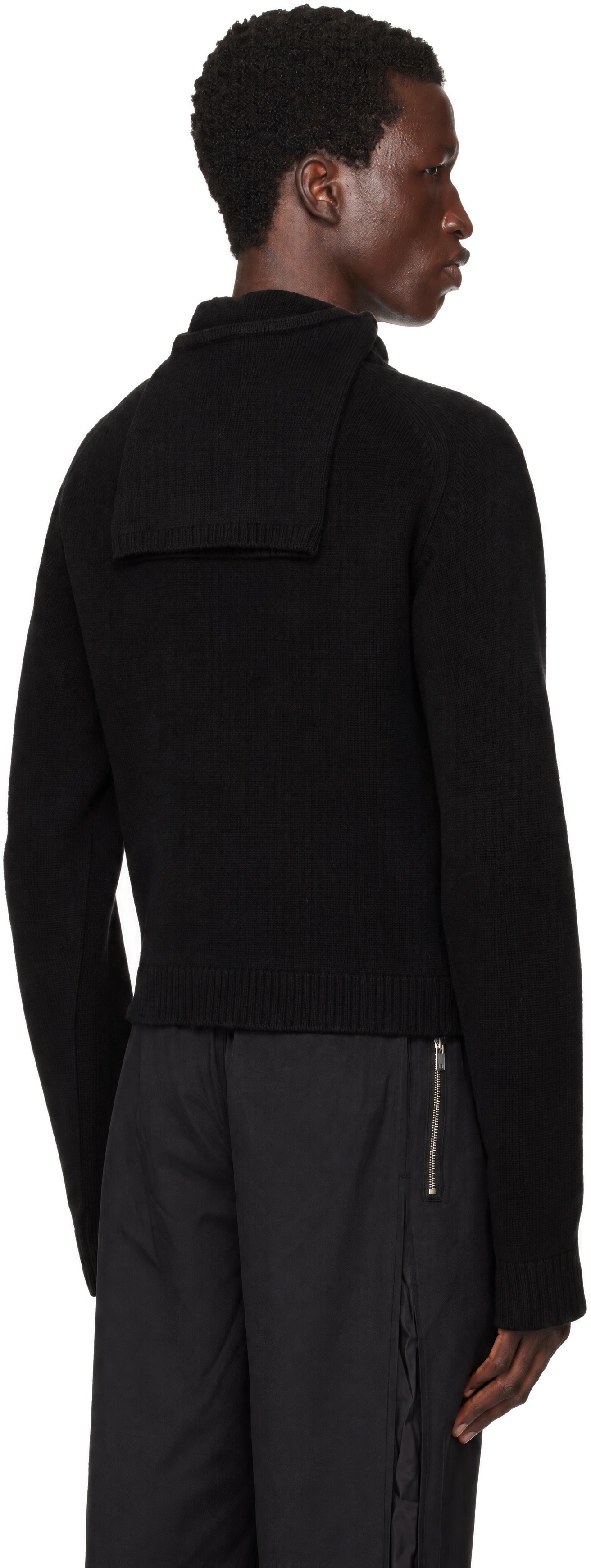 FFFPOSTALSERVICE - Black Stealth Balaclava Knit Sweater