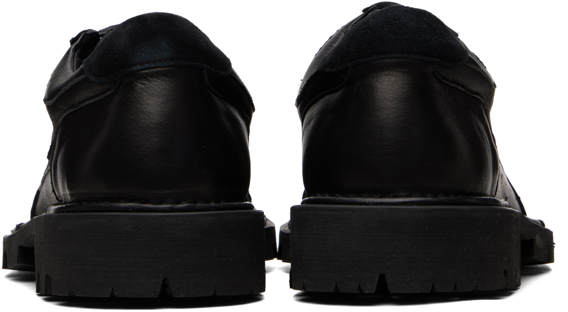 FFFPOSTALSERVICE - Black Banner Lace Up Derbys