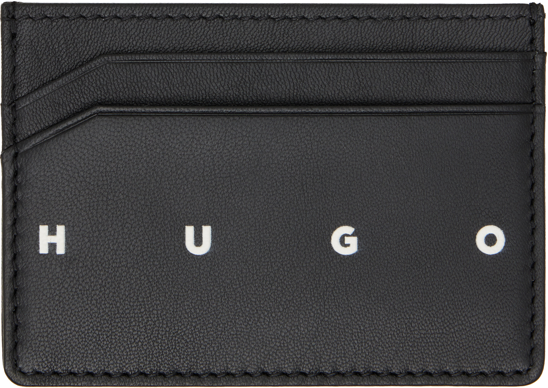 Hugo: ブラック レザー カードケース | SSENSE 日本