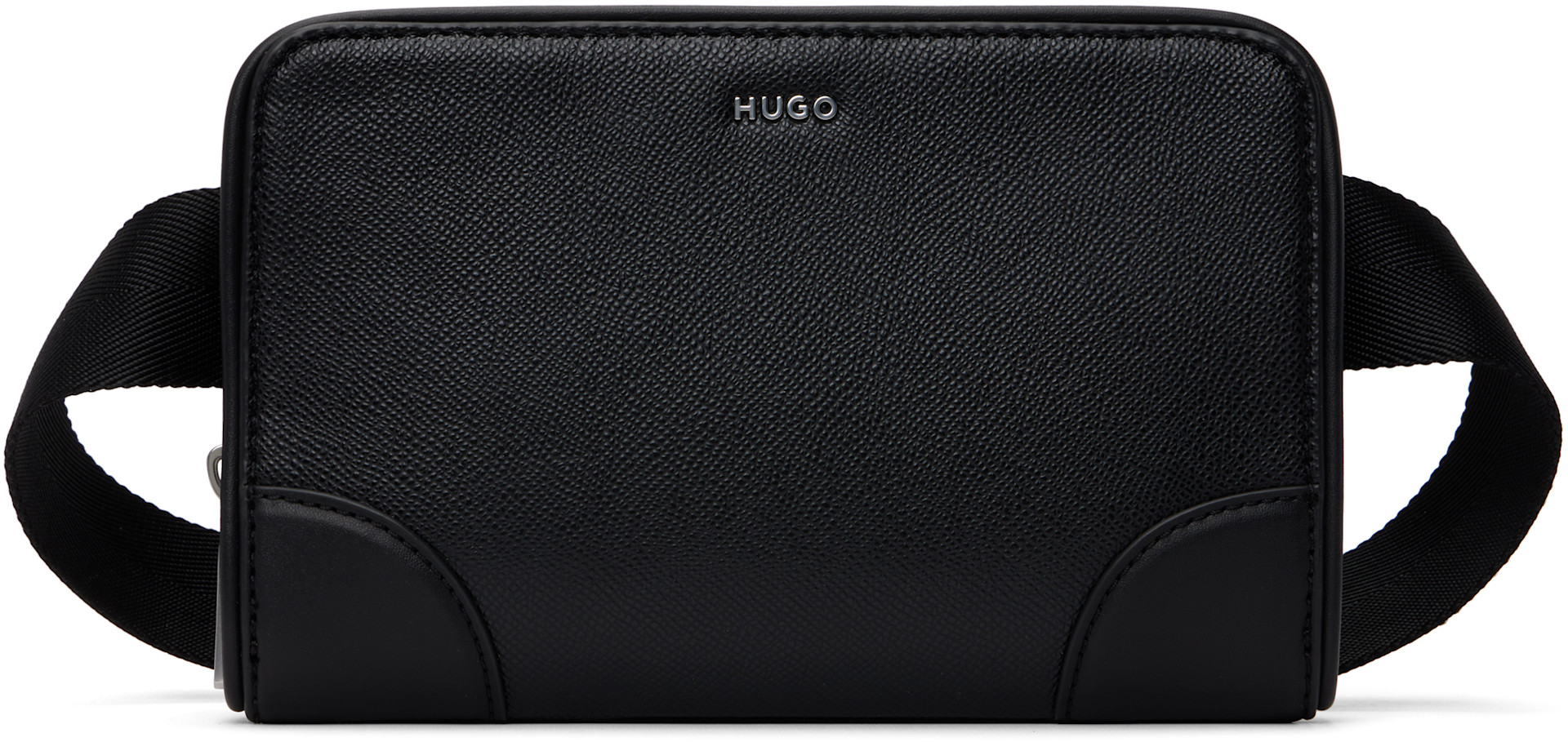 Hugo: ブラック クロスボディ メッセンジャーバッグ | SSENSE 日本