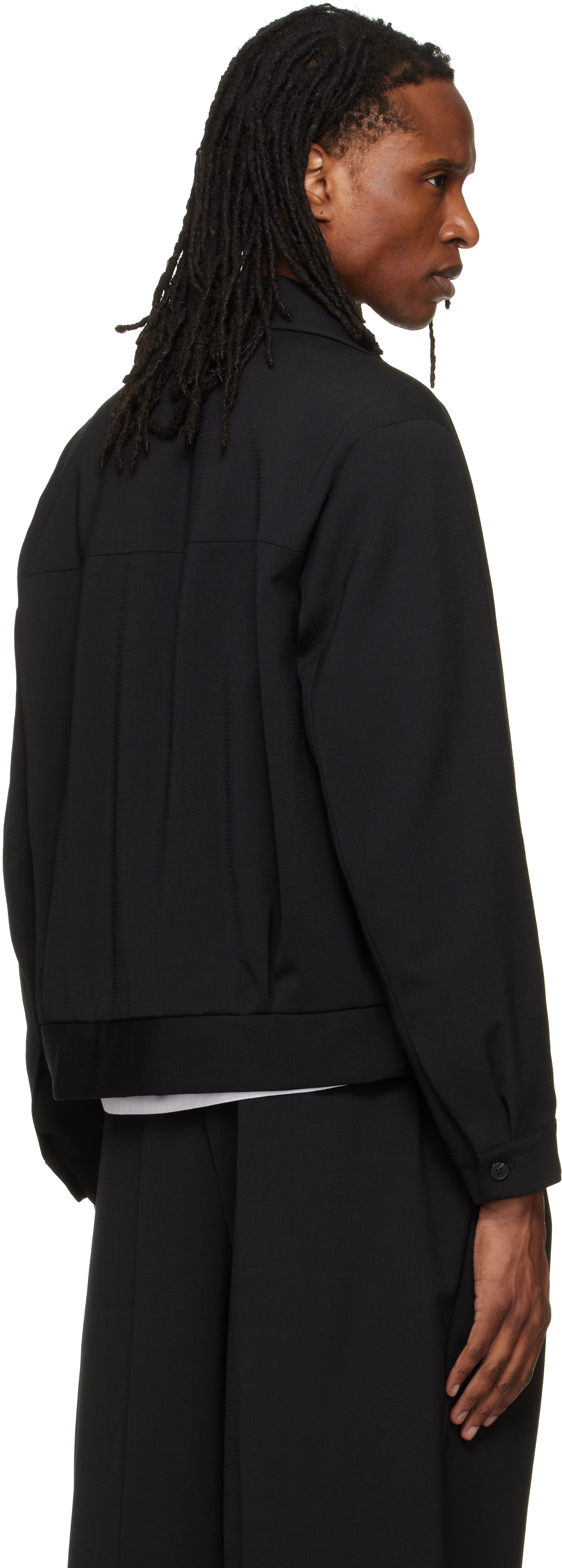 Hugo - ブラック Modern-Fit Performance-Stretch Canvas ジャケット