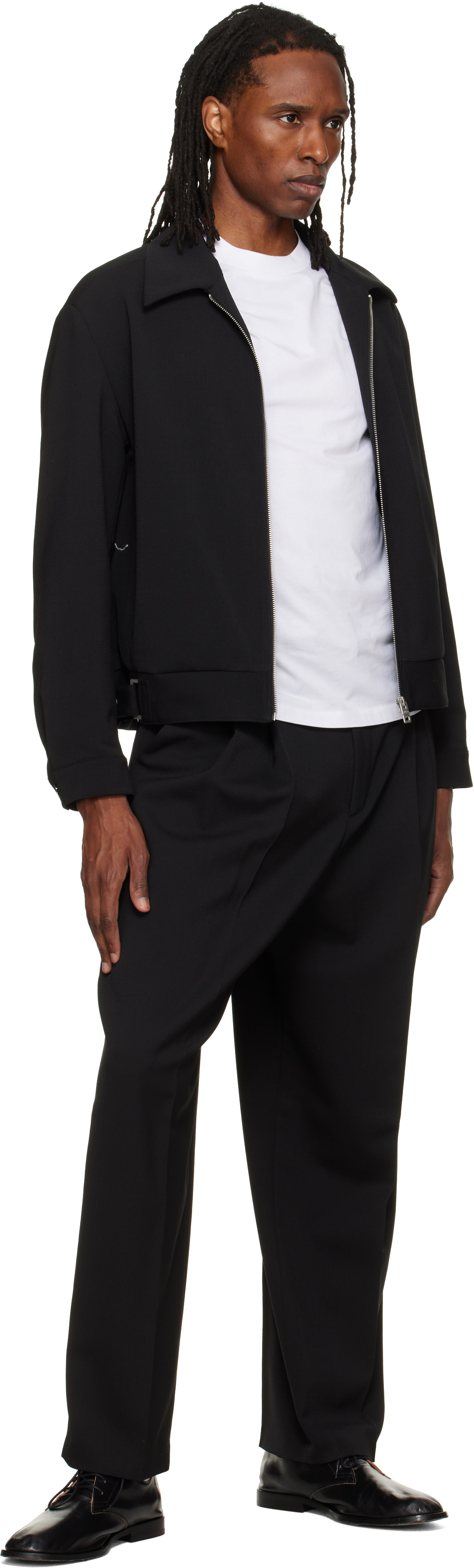 Hugo - ブラック Modern-Fit Performance-Stretch Canvas ジャケット