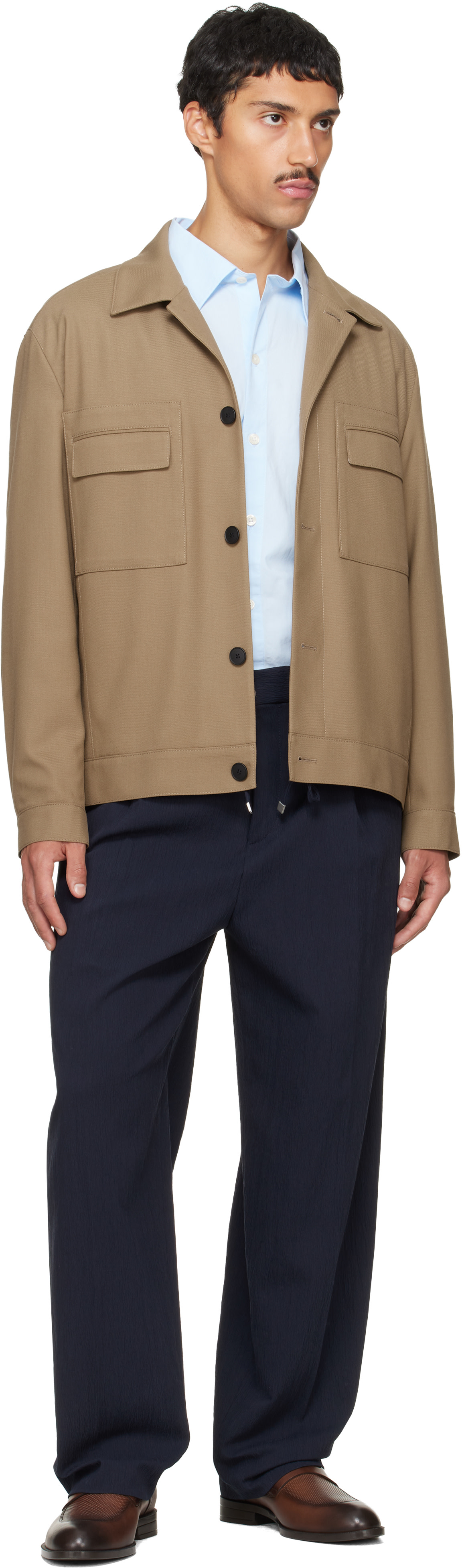 Hugo - Blouson ajusté beige