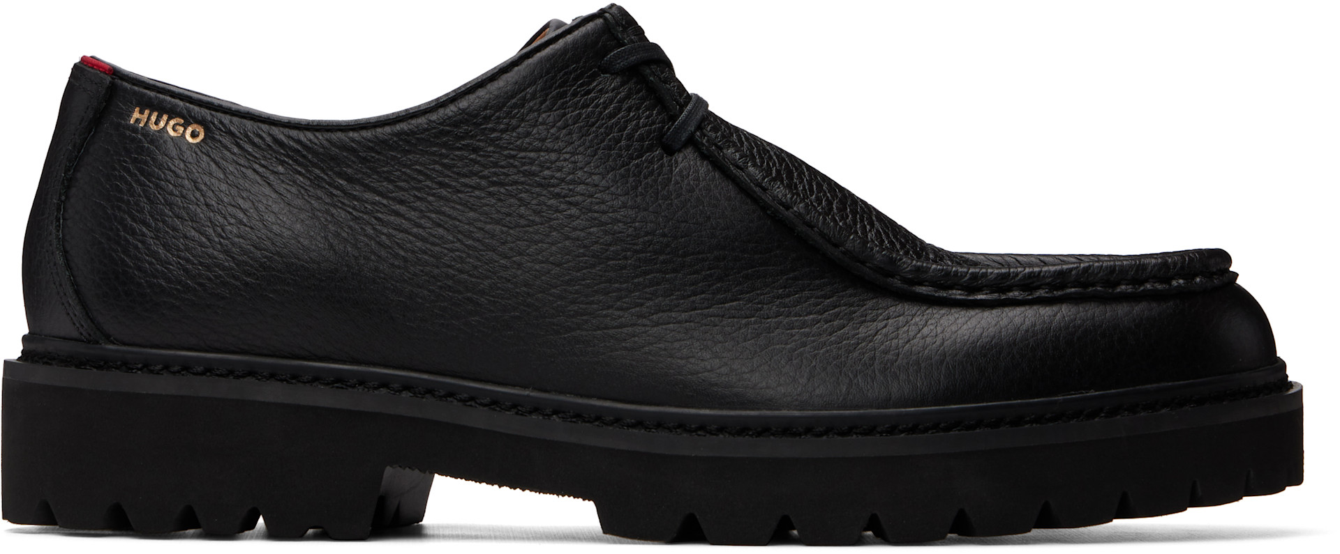 Hugo - Black Tumbled Leather Derbys
