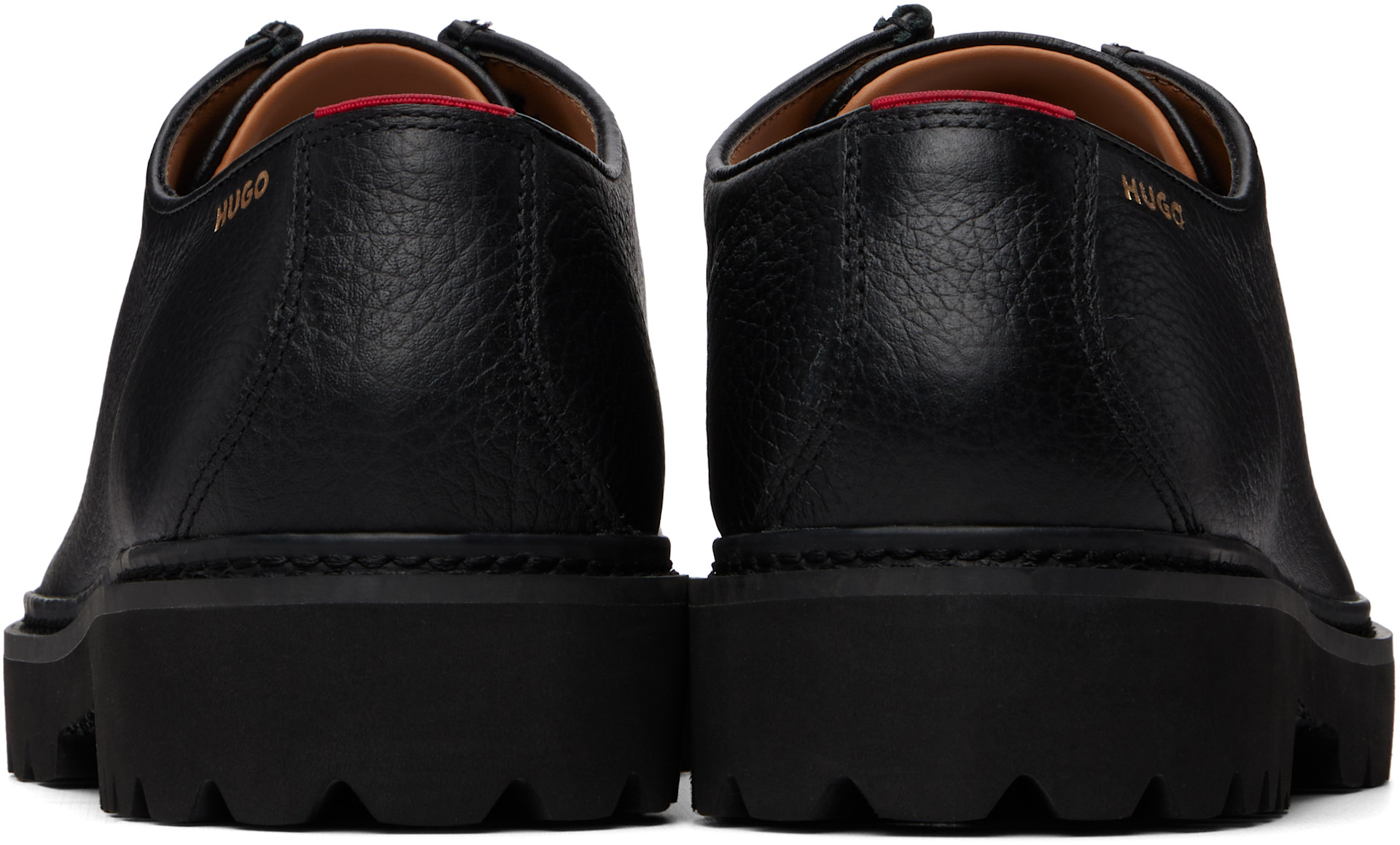 Hugo - Black Tumbled Leather Derbys