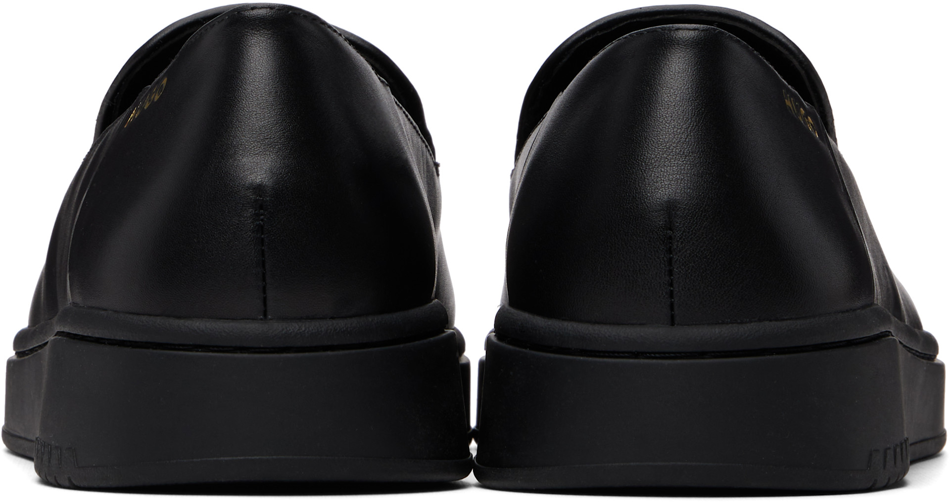 Hugo - Black Logo Stamp Loafers