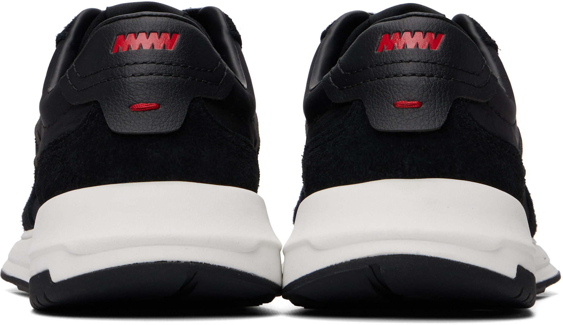 Hugo - Black Logo Detail Suede-Trim Sneakers
