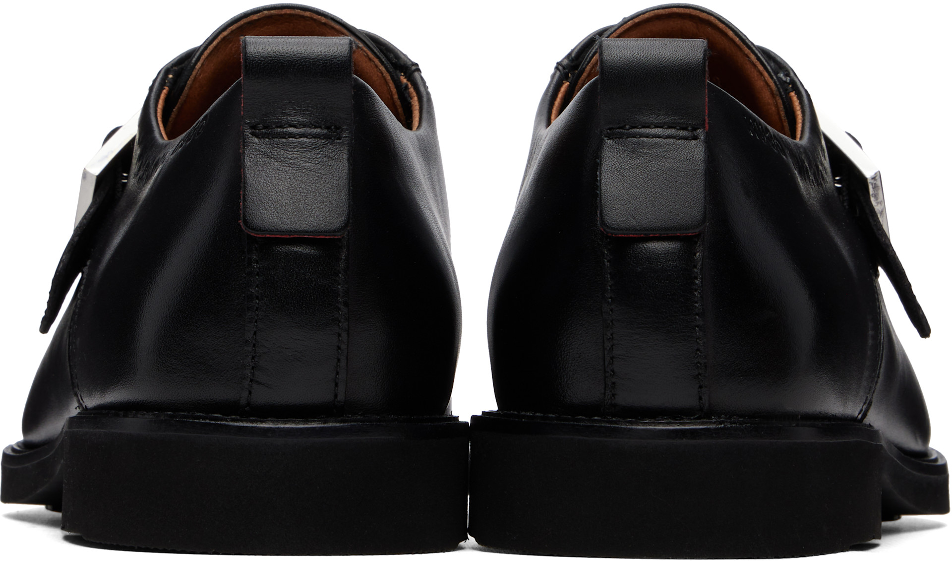 Hugo: ブラック Brogue Details レザー モンクストラップ | SSENSE 日本