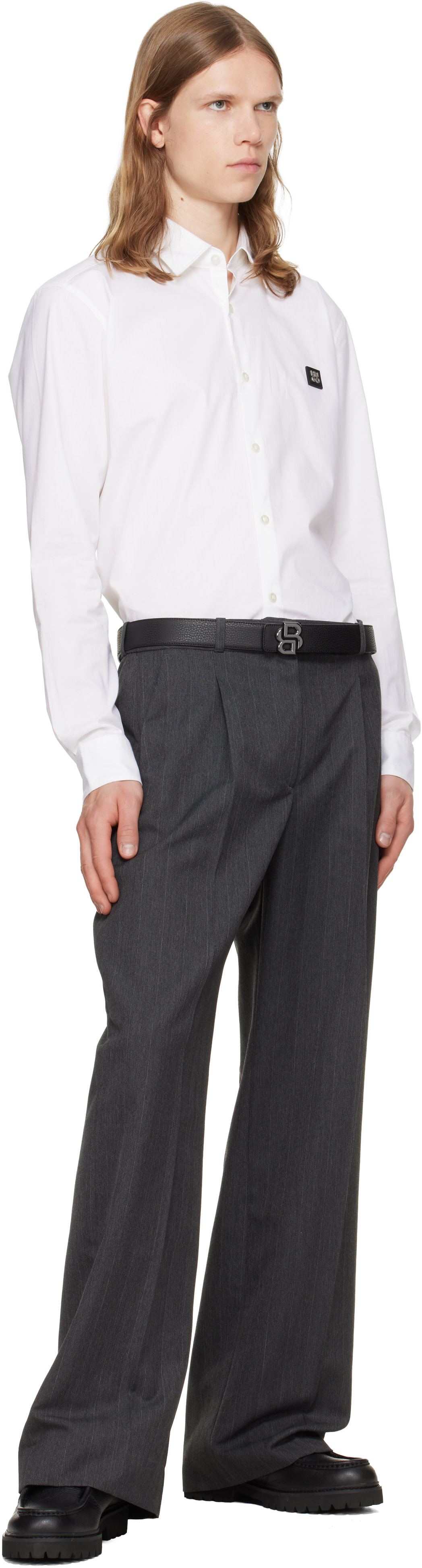 BOSS - Black & Brown Double-B Monogram Reversible Belt