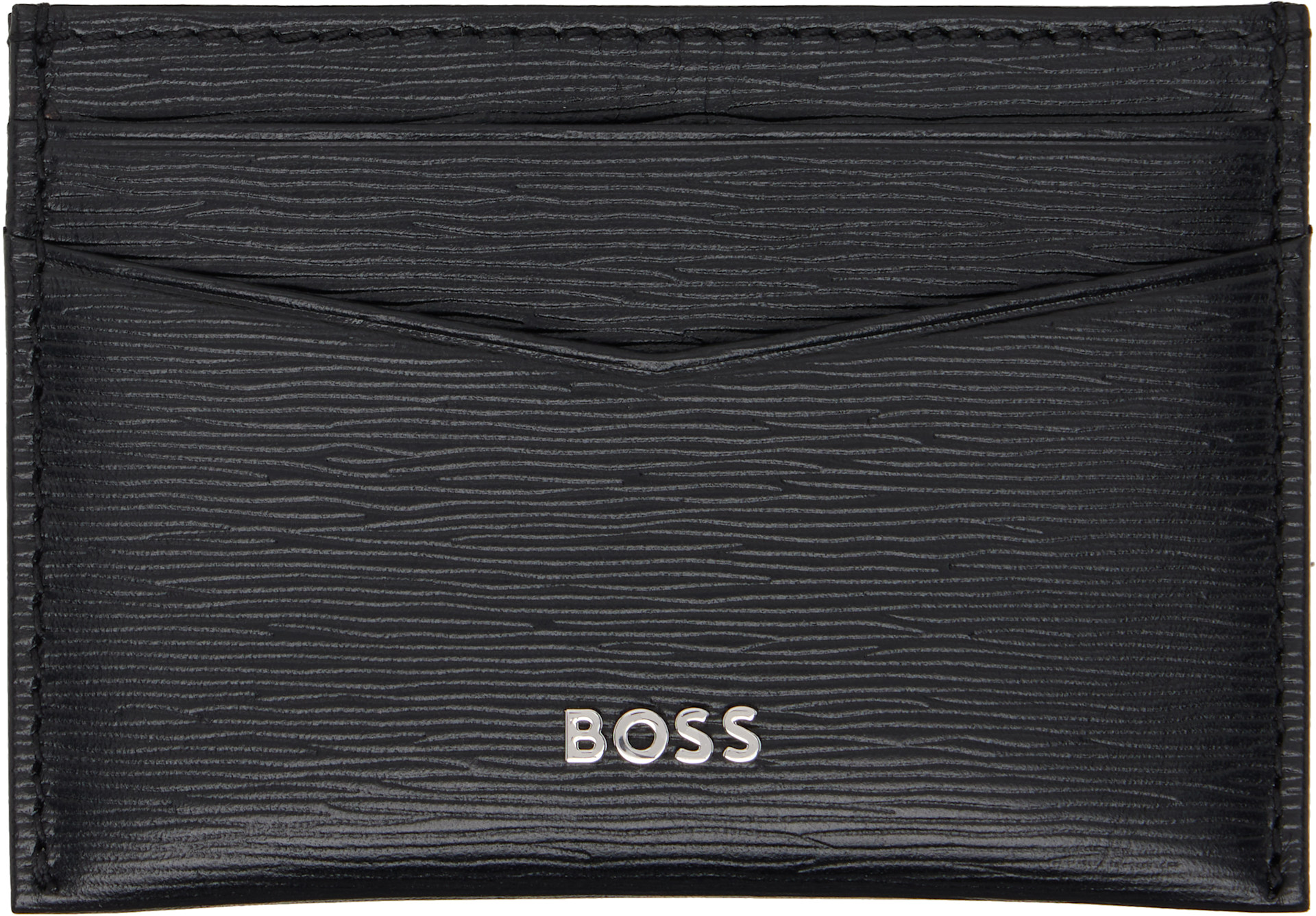 Boss - 블랙 로고 하드웨어 카드 지갑