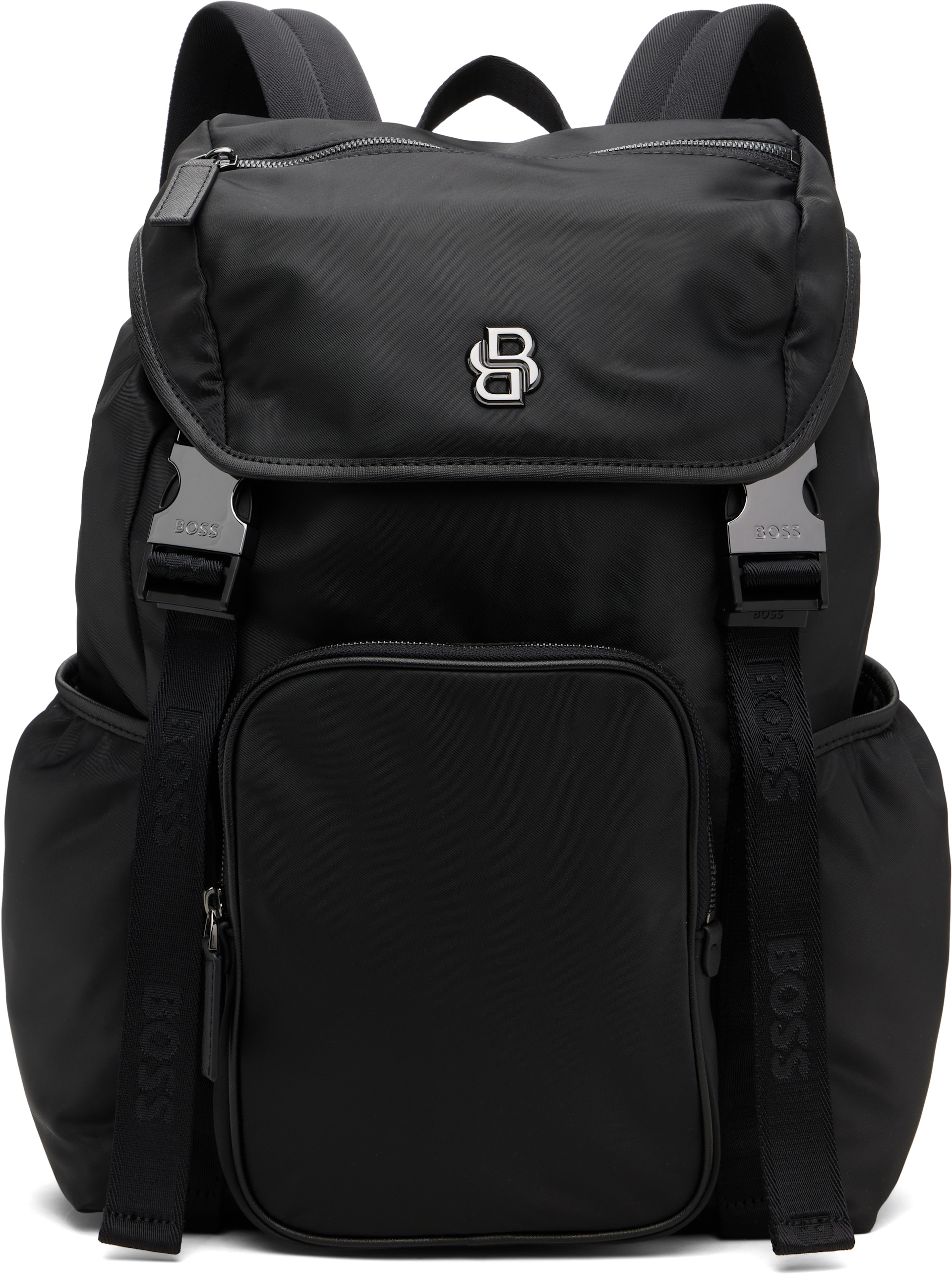 BOSS - Black Double B Monogram Backpack