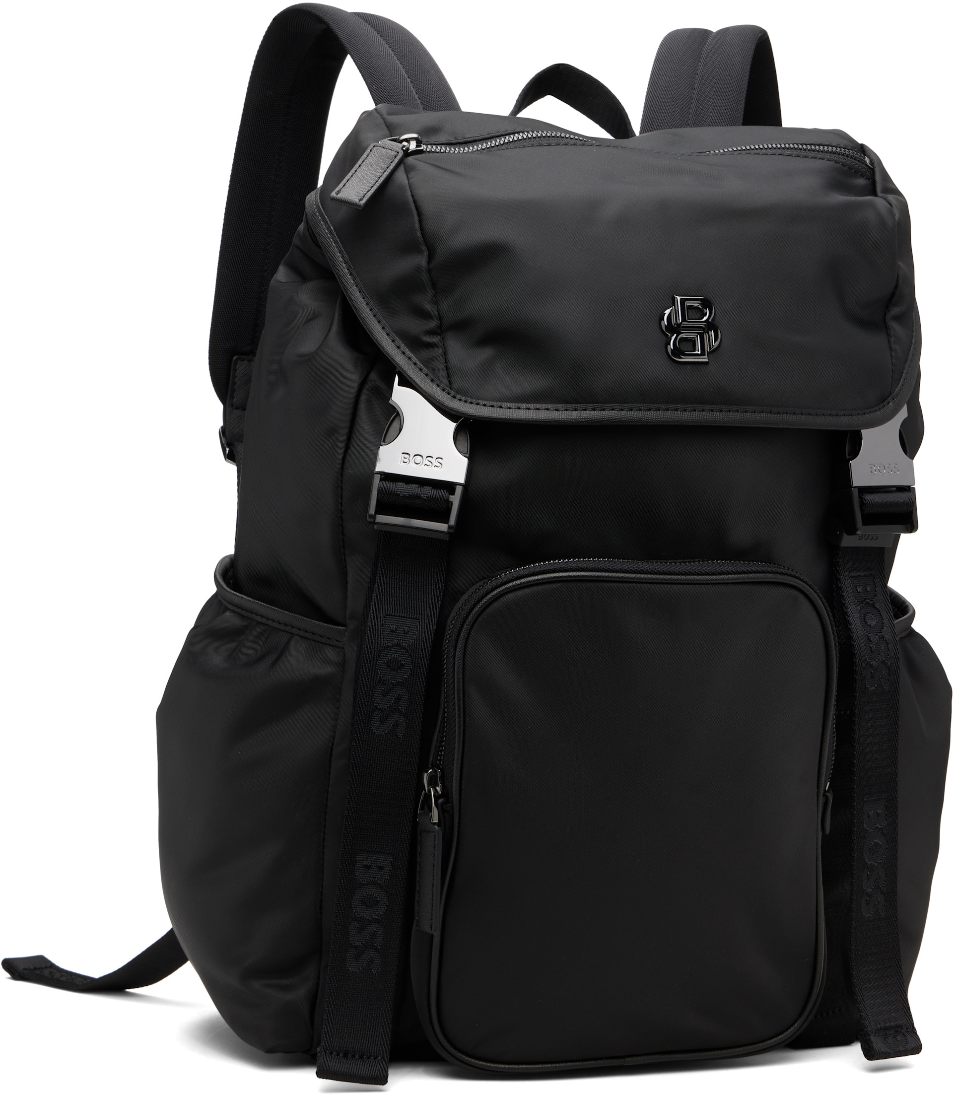BOSS - Black Double B Monogram Backpack