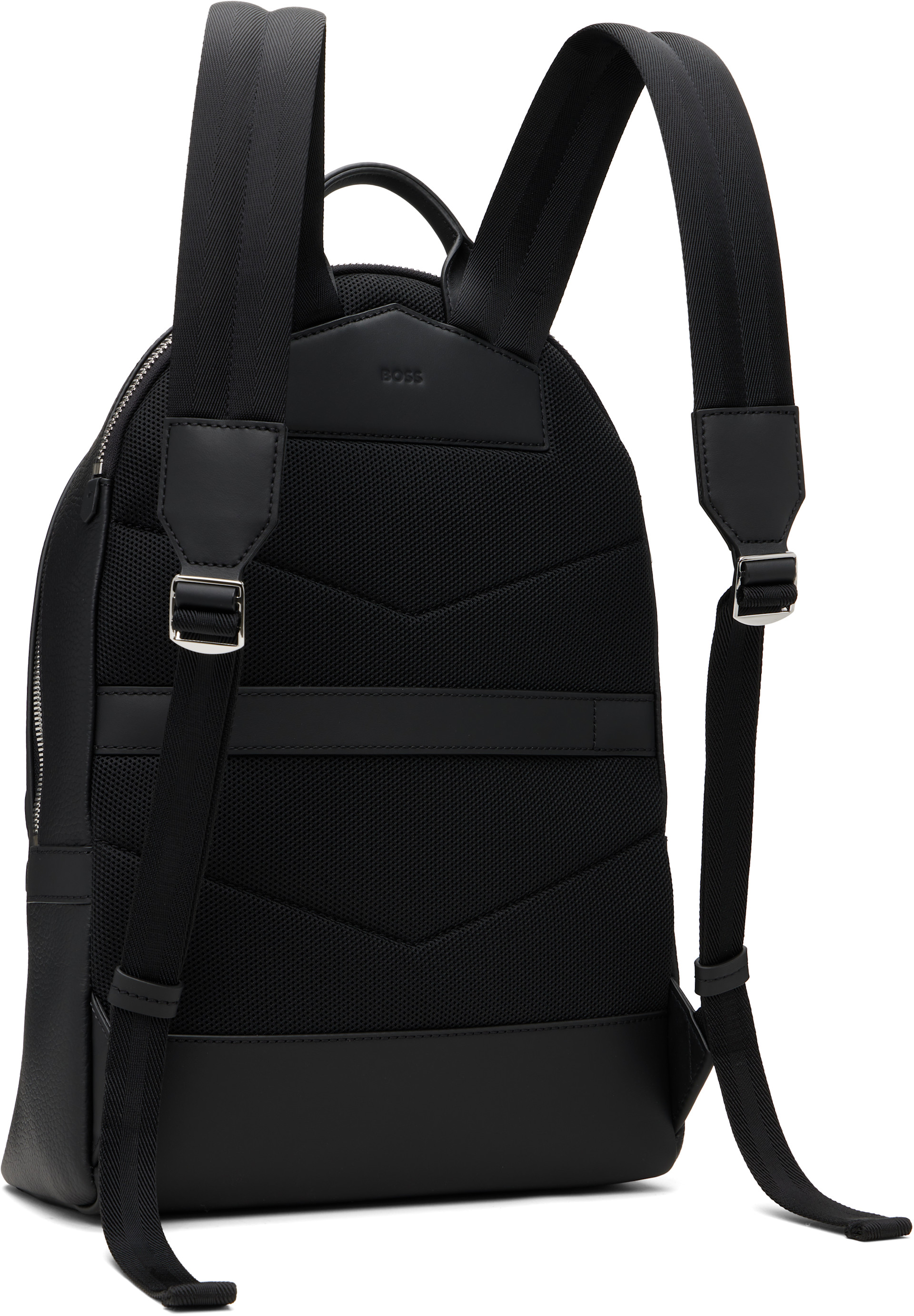BOSS - Black Embossed-Logo Backpack