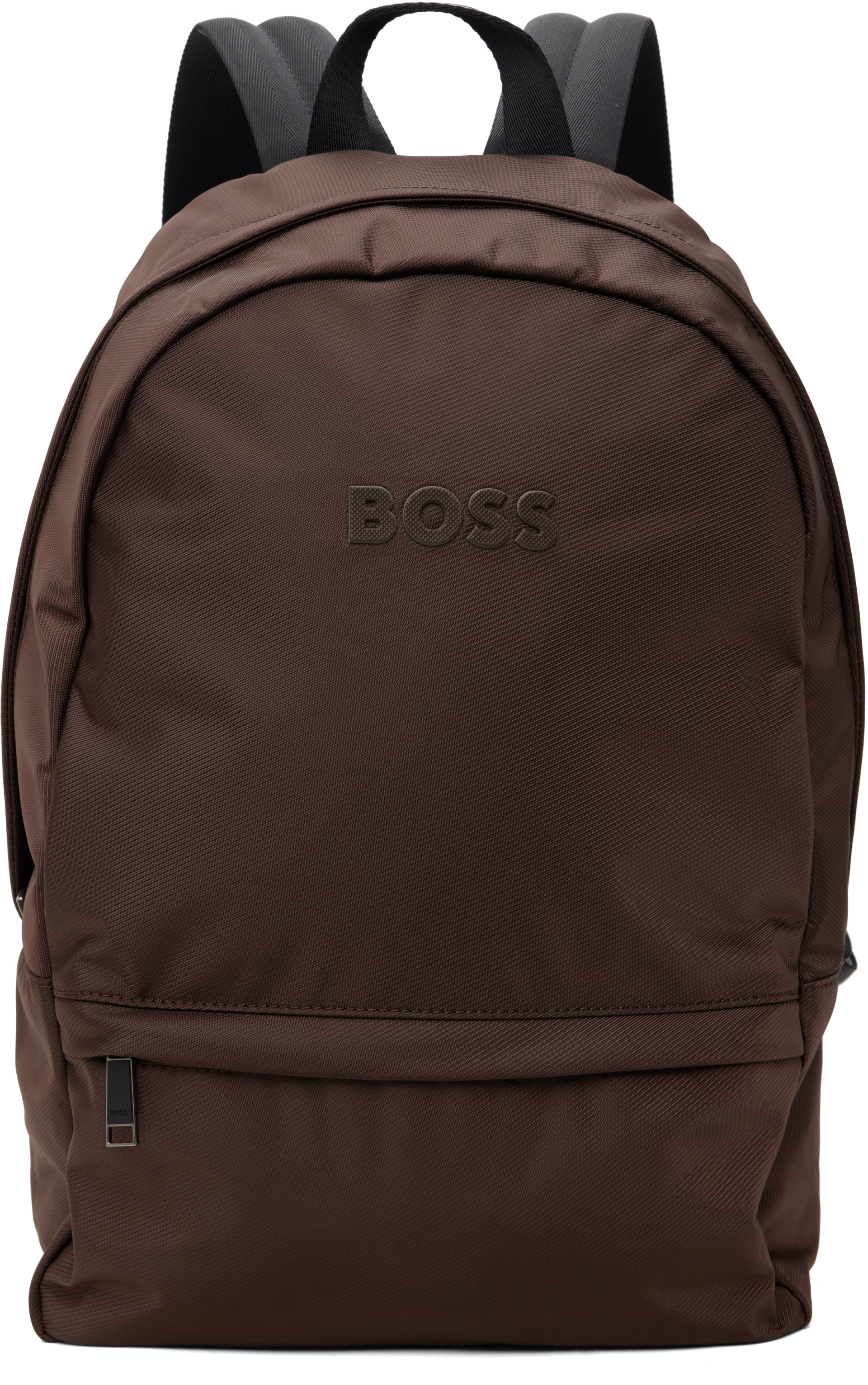 BOSS - Brown Logo-Detail Backpack