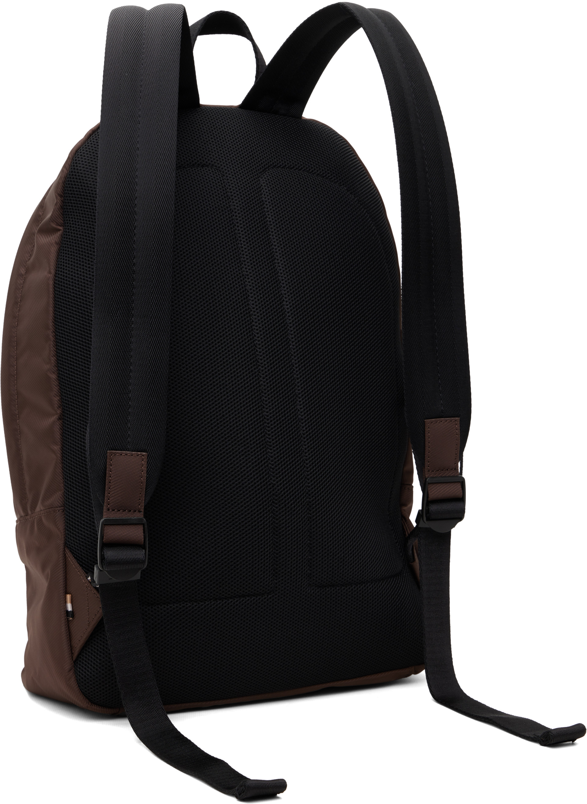 BOSS - Brown Logo-Detail Backpack