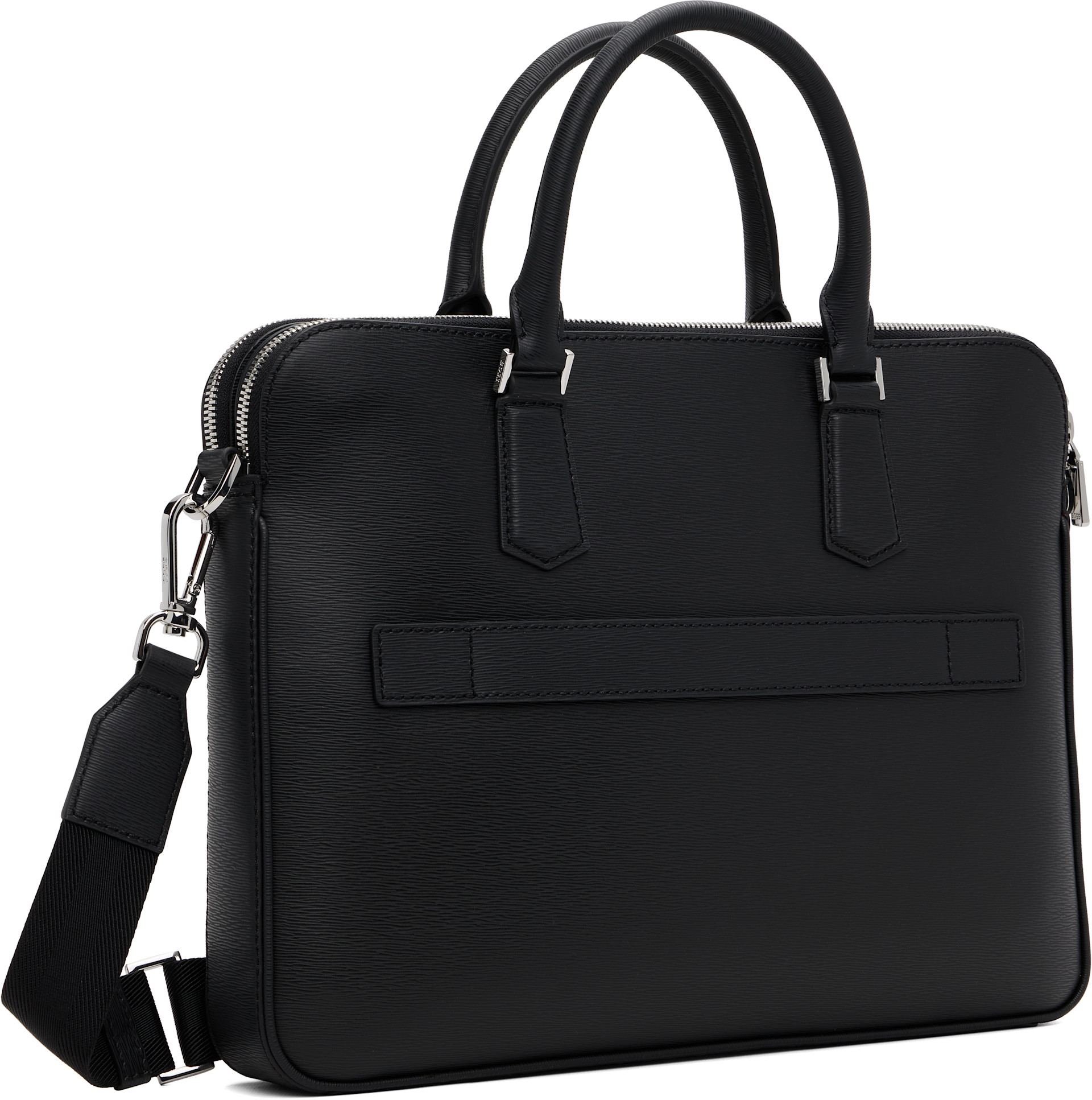 BOSS - Black Embossed Logo Document Briefcase