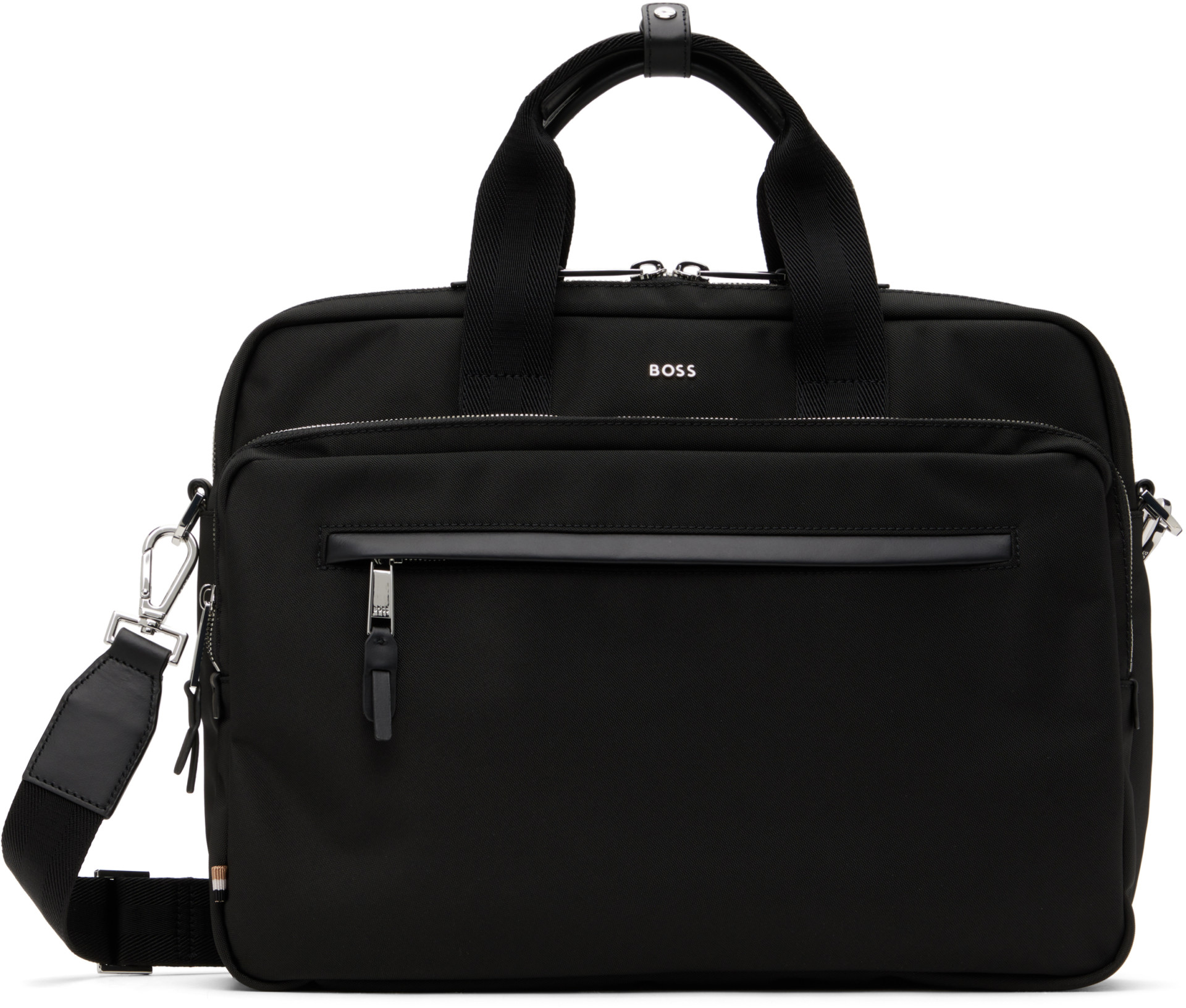 BOSS - Black Removable Shoulder Strap Document Briefcase