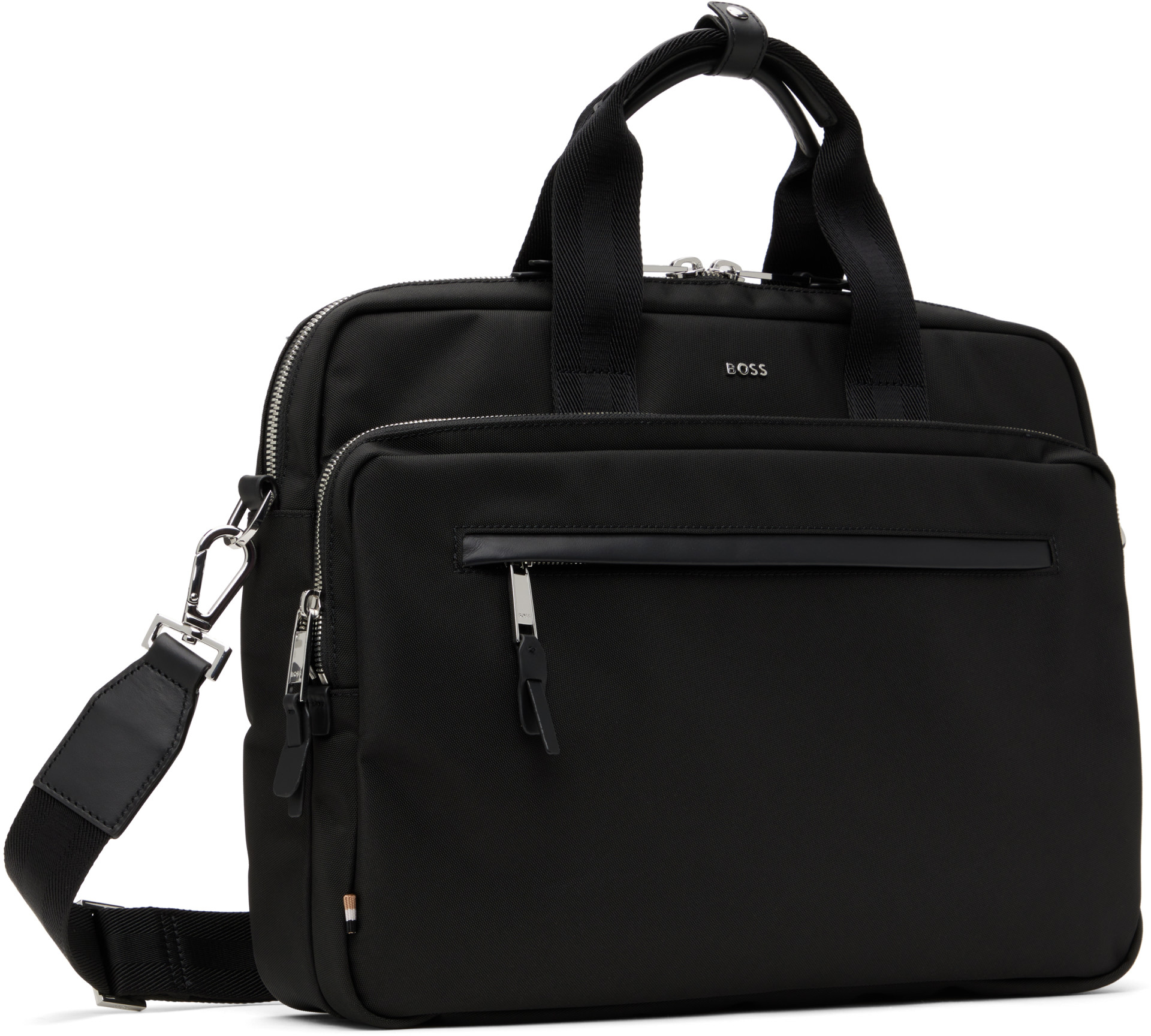 BOSS - Black Removable Shoulder Strap Document Briefcase