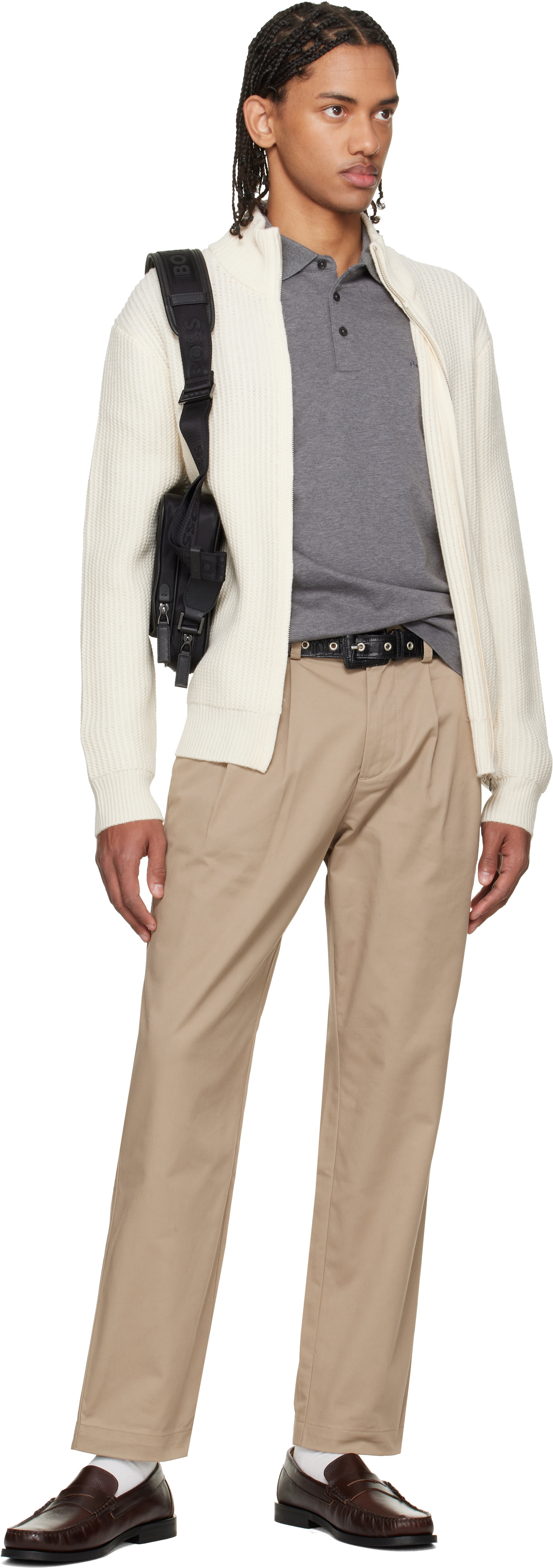 BOSS - ブラック Double 'B' Monogram Hardware リポーターバッグ