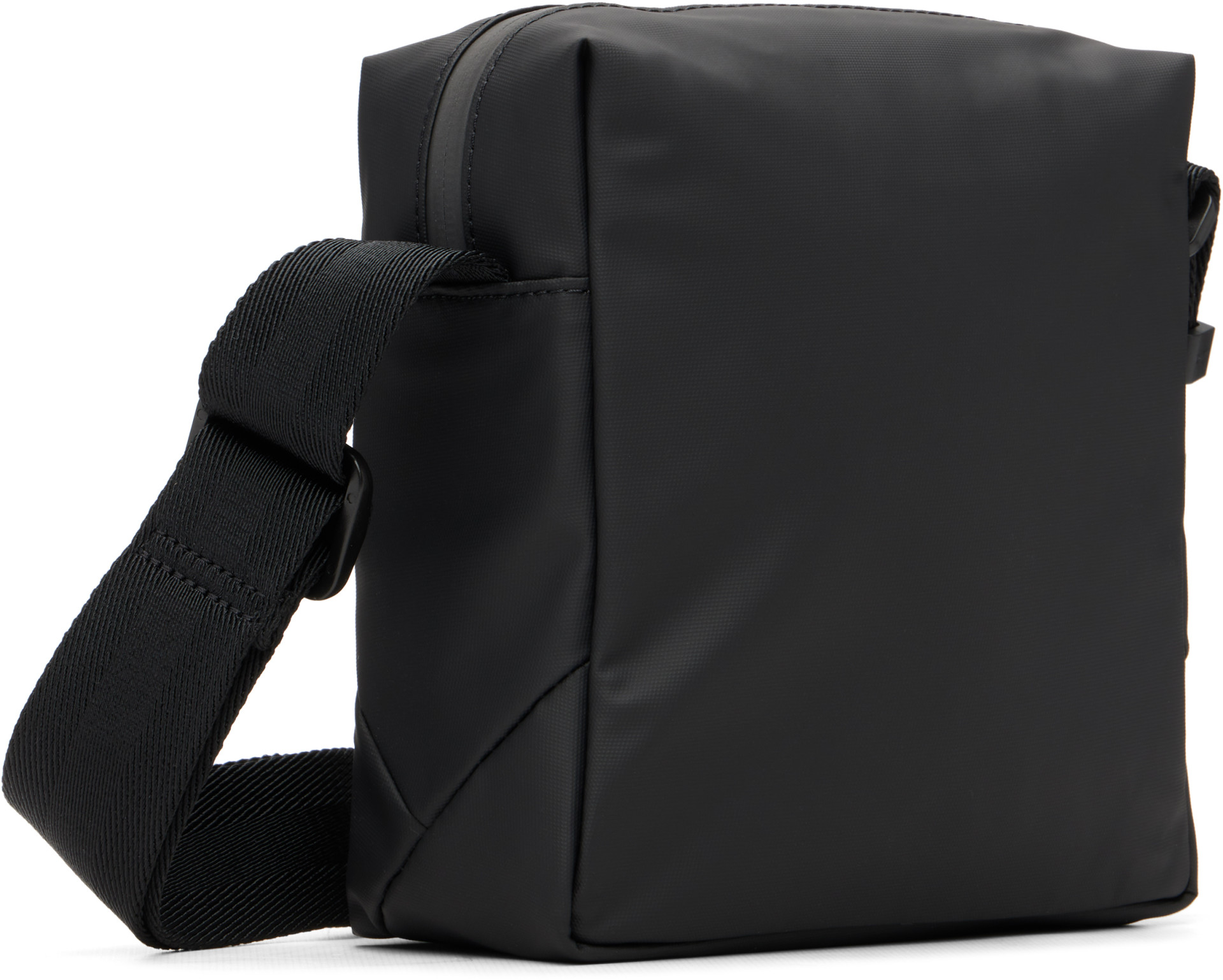 BOSS: Black Faux-Leather Reporter Bag | SSENSE