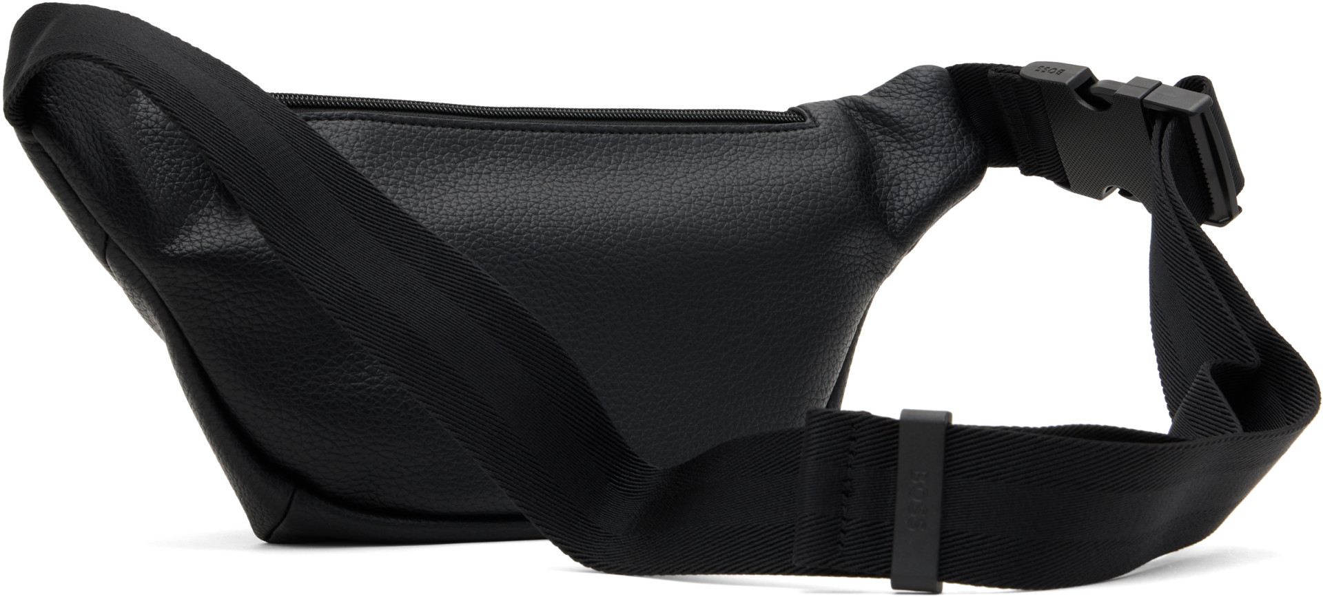 BOSS - Black Grained-Effect Belt Bag