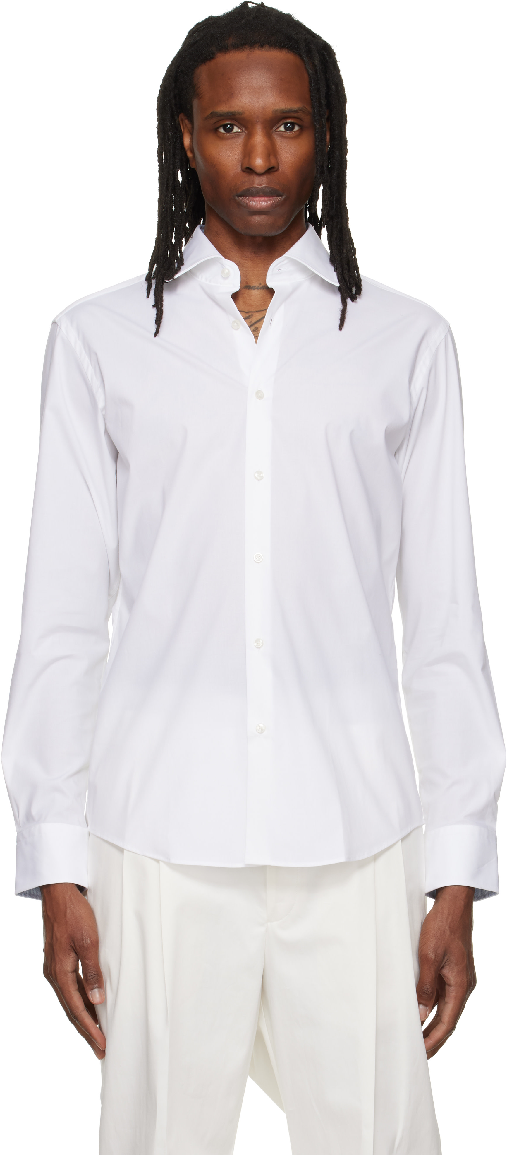 wrap shirt dress Mitsuki Organic Cotton Wrap-Shirt Cacao / 1X Color:Black/Emerald MoveShirts Off-the-Shoulder Short PInk Print The classic shirt collar