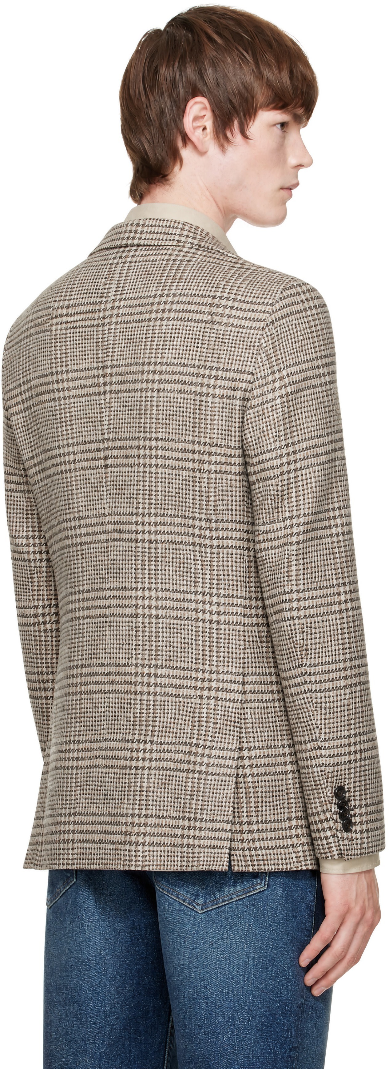 BOSS - Beige Check Blazer