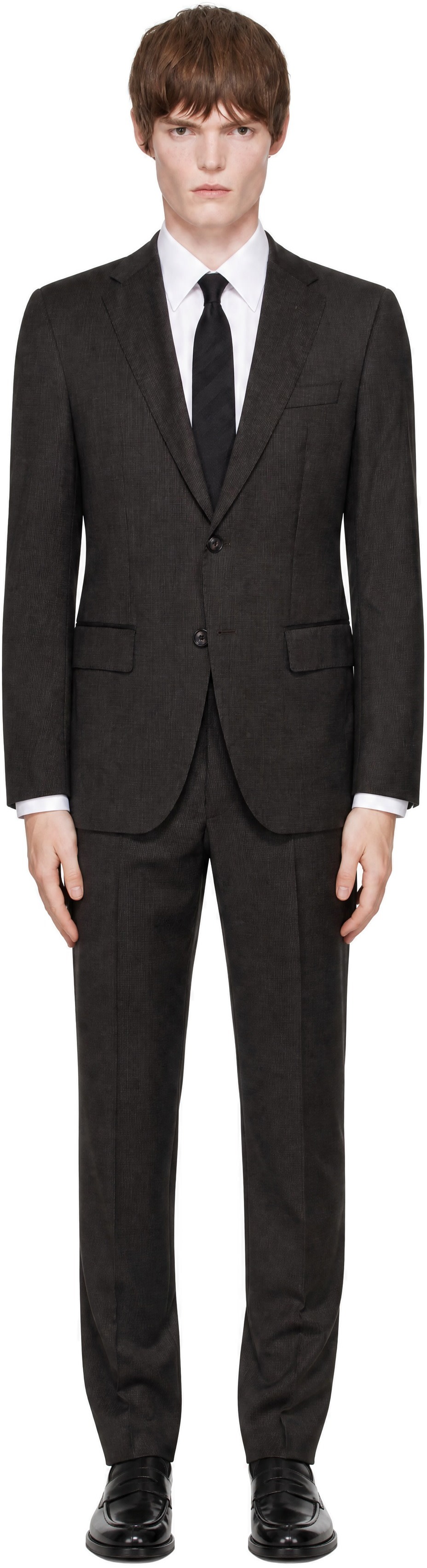 BOSS - Brown Single-Breasted Suit