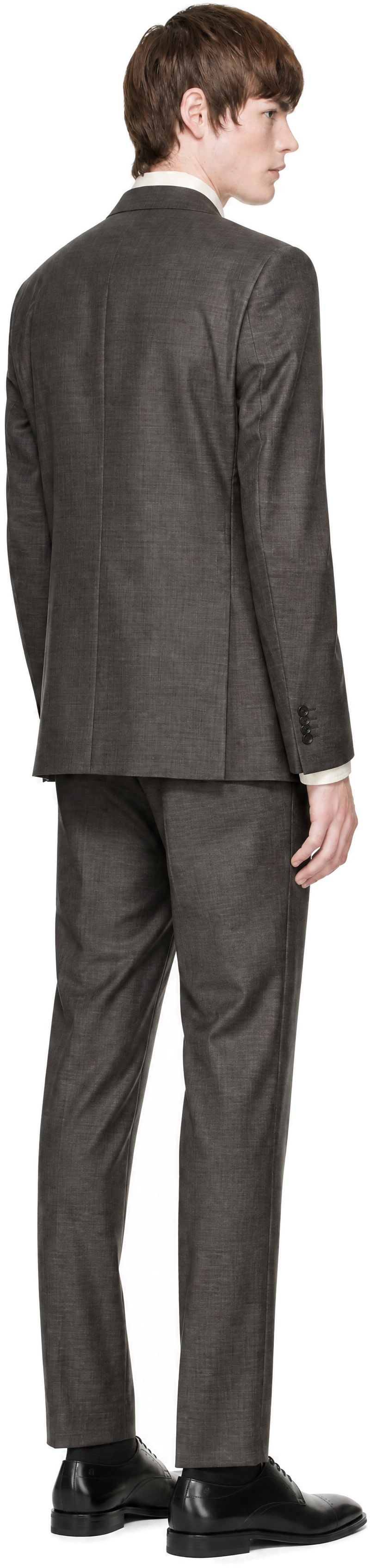 BOSS - Gray Single-Breasted Suit